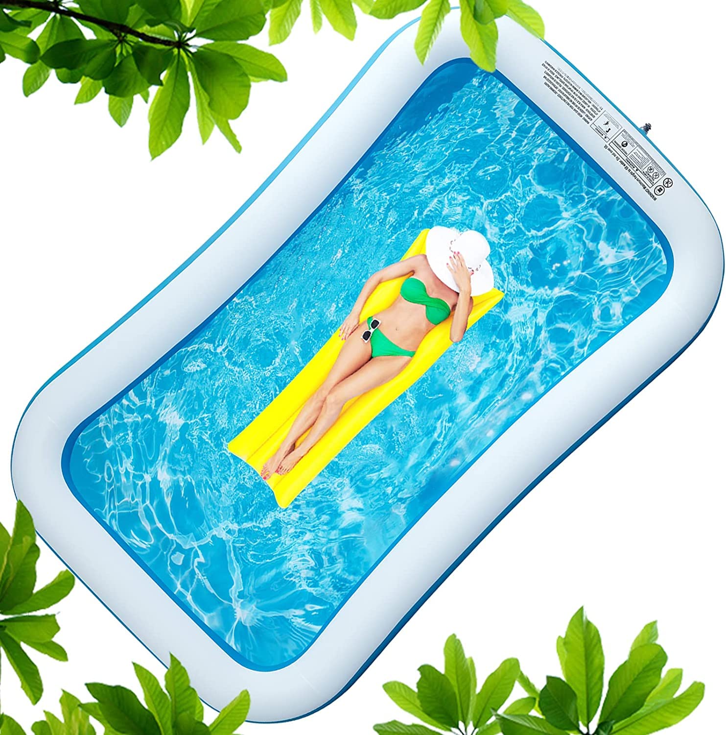 SantaBay Inflatable Swimming Pool for Kids & Adults - 120