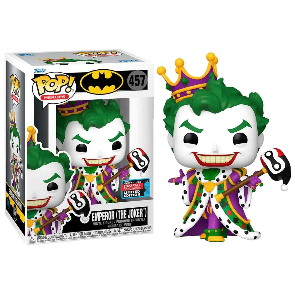 DC Heroes Pop! Vinyl Figure Emperor (The Joker) - 2022 Fall Convention Exclusive [457] | Collectible Funko Pop for DC Fans & Comic Book Lovers | Perfect for Display, Gifts & Batman Memorabilia Collections