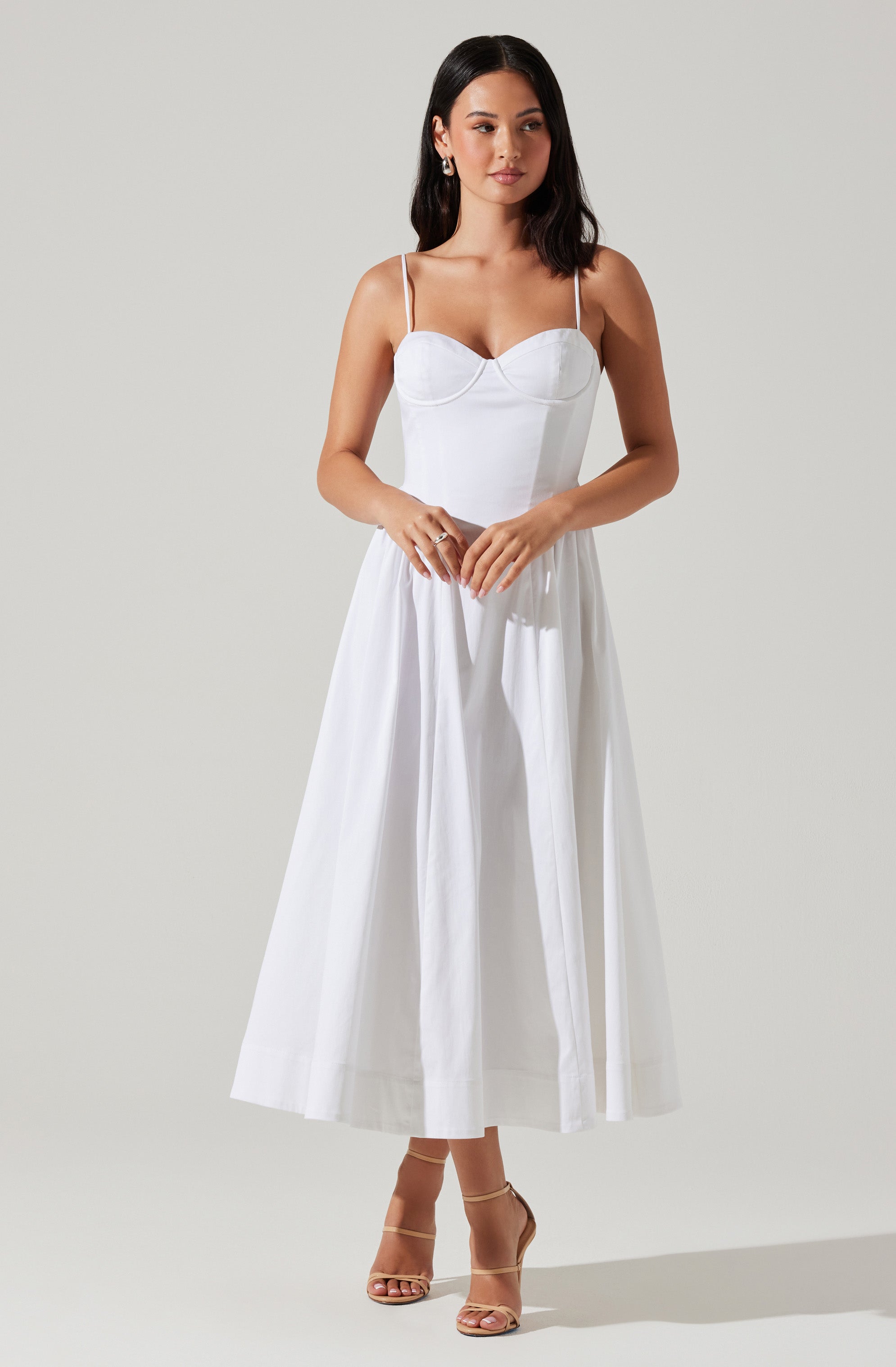 Bellamy Bustier Midi Dress for Women - Elegant Corset Style Summer Dress with Adjustable Straps | Perfect for Weddings, Parties & Date Nights