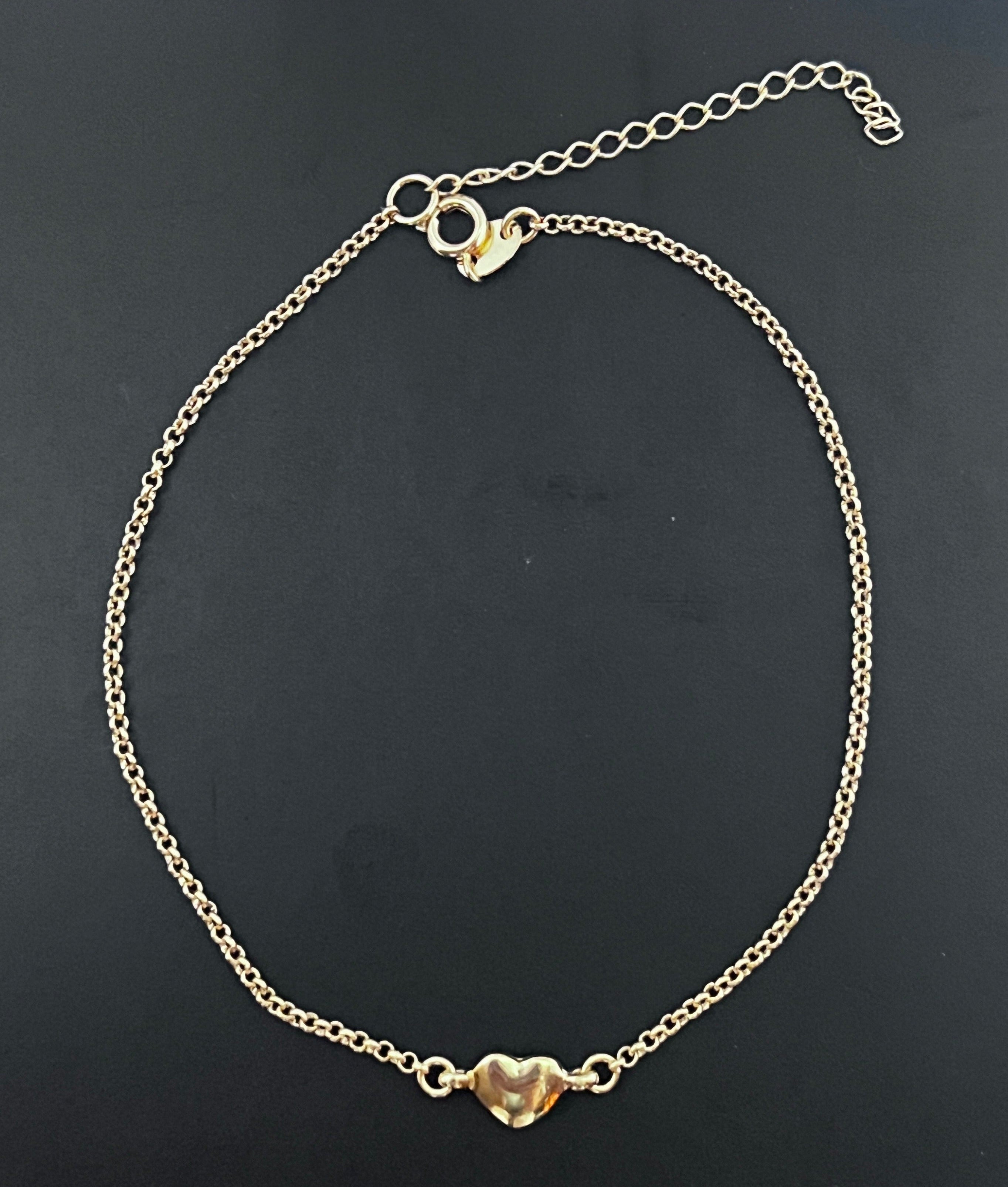Elegant Heart Anklet Bracelet for Women - Dainty Gold/Silver Adjustable Ankle Chain Jewelry - Perfect for Beach, Summer, Wedding & Boho Style Outfits