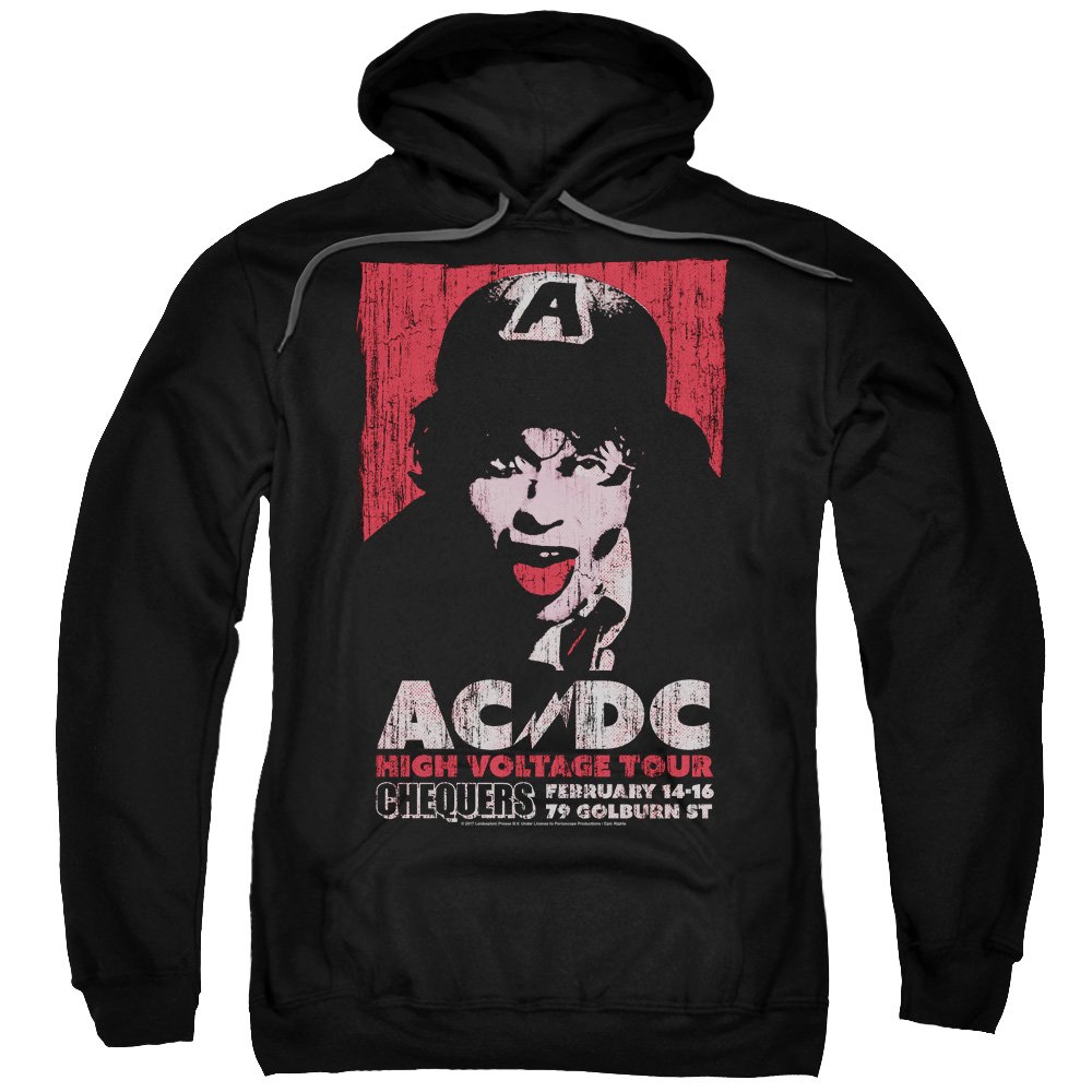 ACDC High Voltage Live 1975 Men's Pullover Hoodie - Vintage Rock Band Merchandise for Concerts & Casual Wear