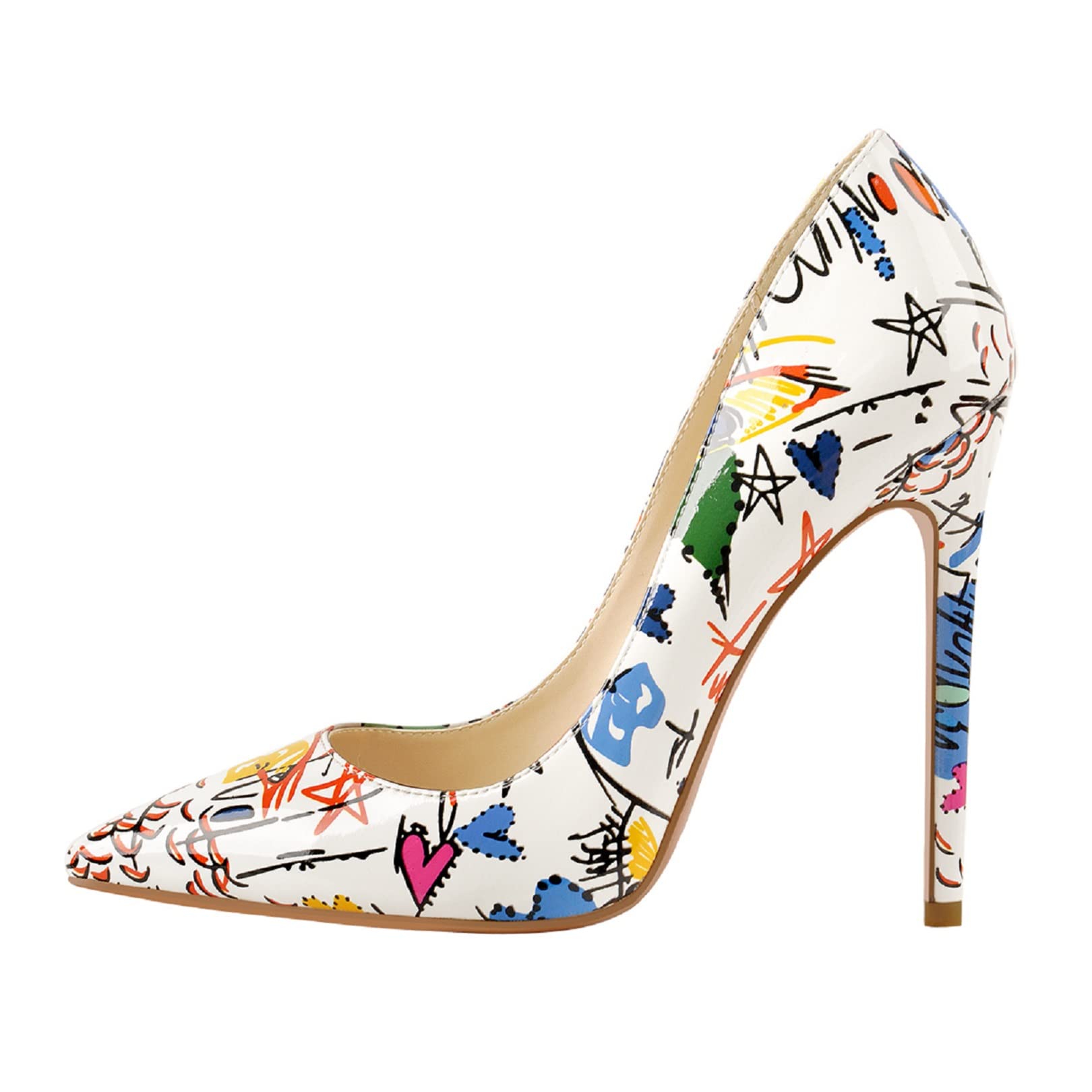 Richealnana Women's Classic Pointed Toe High Heel Pumps - 4.7 Inch Sexy Stiletto Heels for Office, Party & Evening Wear