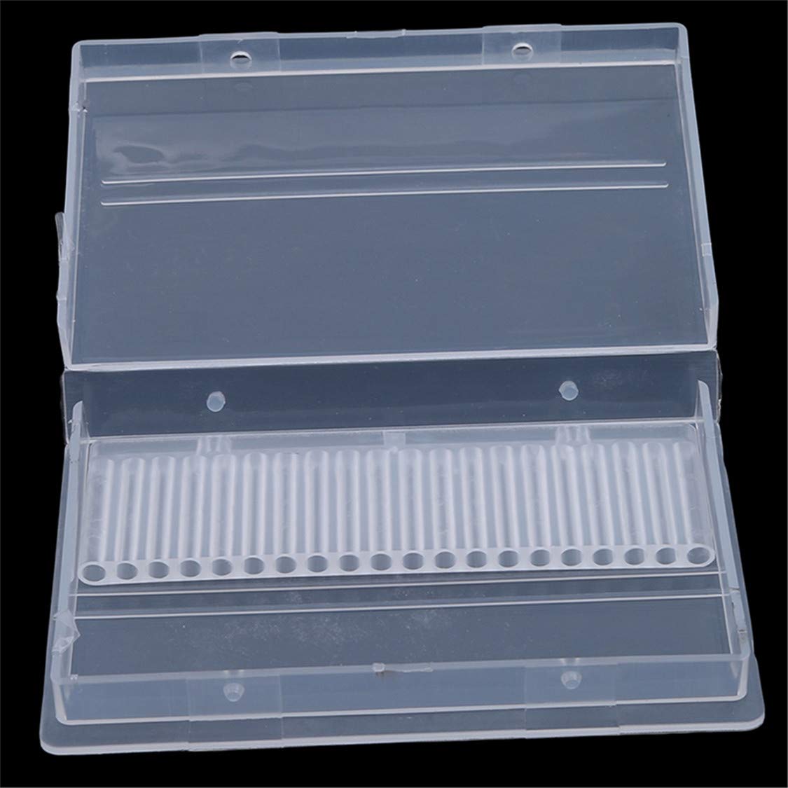 Idiytip Nail Drill Bit Organizer - Professional Nail Art Grinding Head Storage Box with 60 Slots, Portable Manicure Tool Case for Salon & Home Use - Perfect for Nail Technicians and DIY Enthusiasts