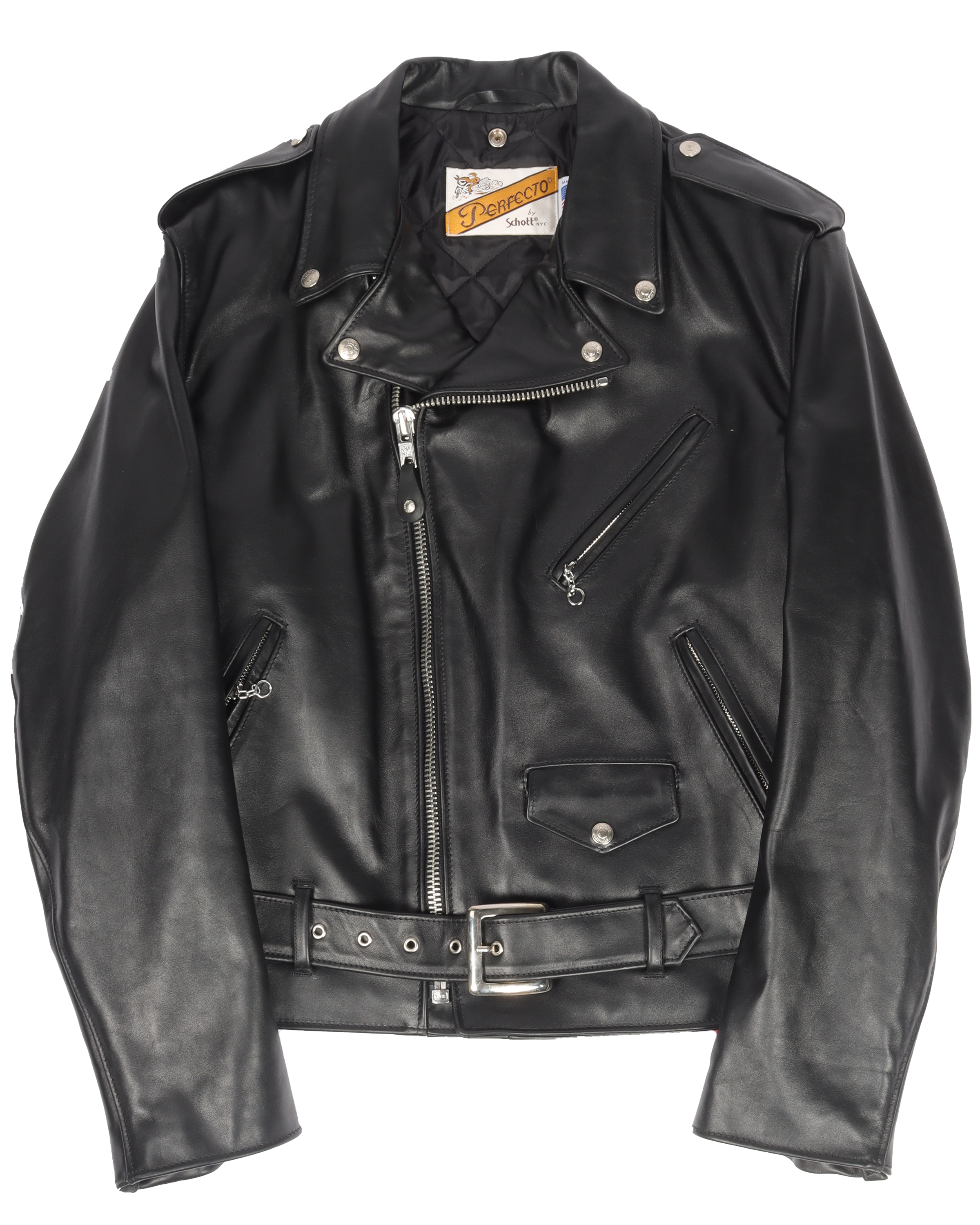 Perfecto Belted Motorcycle Jacket for Men & Women - Genuine Leather Biker Jacket with Adjustable Belt - Ideal for Riding, Fashion & Outdoor Adventures