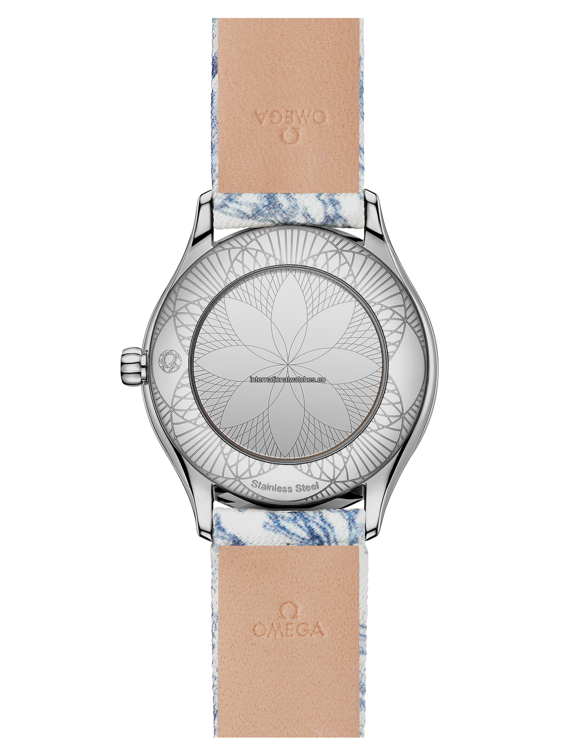 Omega De Ville Mini Trésor 26mm Women's Watch - Stainless Steel Case with Toile de Jouy Dial - Luxury Swiss Timepiece for Business, Formal Events & Special Occasions