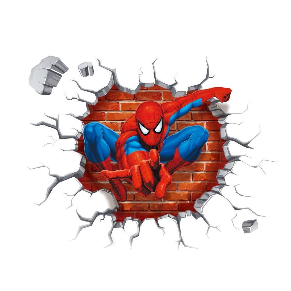 Spider-Man Wall Decals - Removable Vinyl Stickers for Kids Room, Nursery & Bedroom Decor - Easy to Apply & Remove - Perfect for Superhero Themed Parties & Playrooms