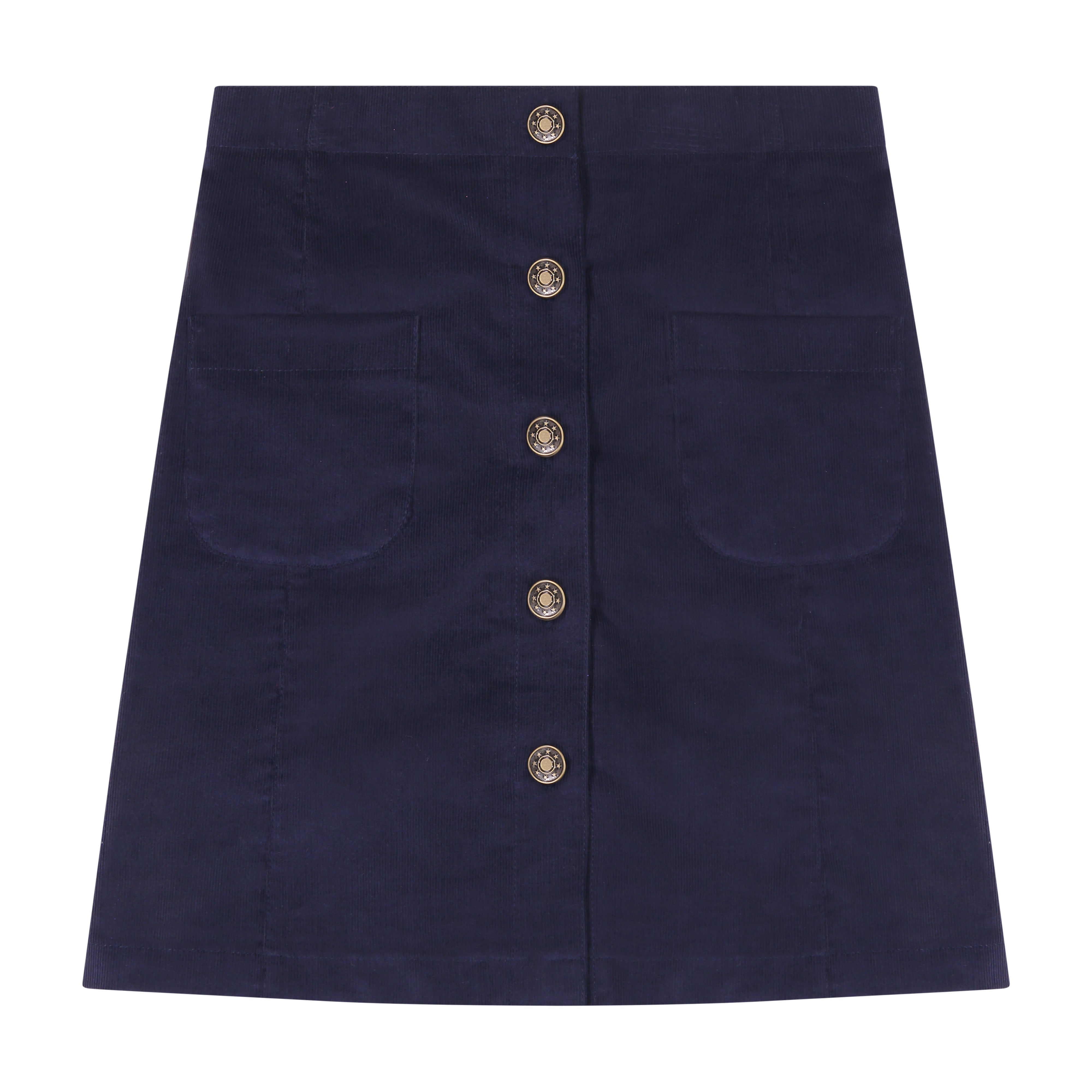 Janie Tween Mini Skirt for Girls - Navy Blue Corduroy A-Line Skirt with Elastic Waistband | Perfect for School, Parties & Casual Outfits