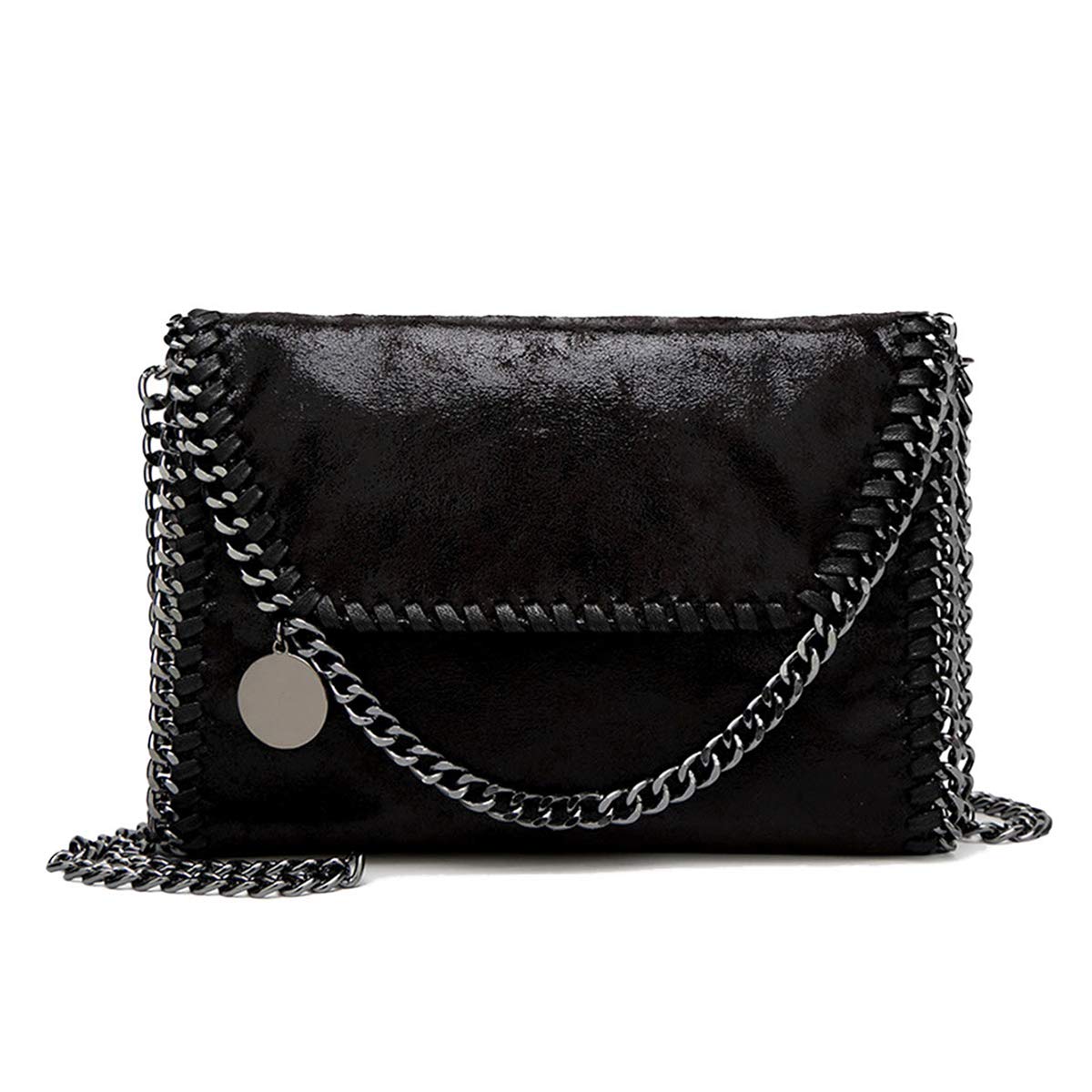 JOTHIN Women's Designer Crossbody Bag - Black Clutch Purse with Chain Strap, Fashion Shoulder Handbag for Daily Use, Work, Travel & Evening Out