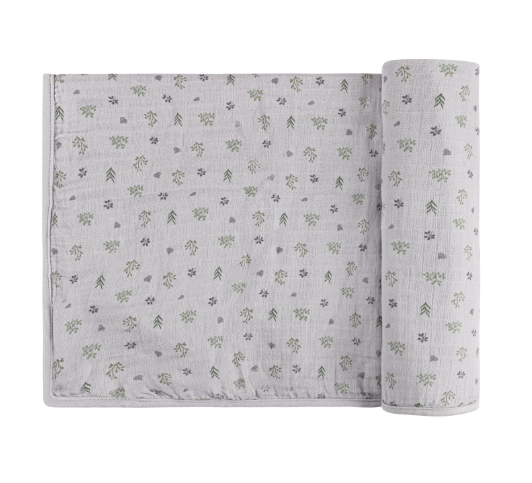 ELY & CO GARDEN FLORAL MUSLIN SWADDLE BLANKET - Soft Breathable Baby Wrap for Newborns & Infants - Perfect for Swaddling, Nursing Cover & Stroller Blanket (One Size)