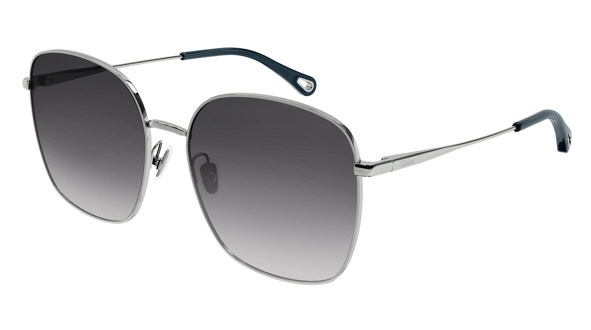Chloe CH0076SK003 Silver Aviator Sunglasses for Women - UV Protection, Fashionable & Lightweight - Perfect for Beach, Driving & Outdoor Activities