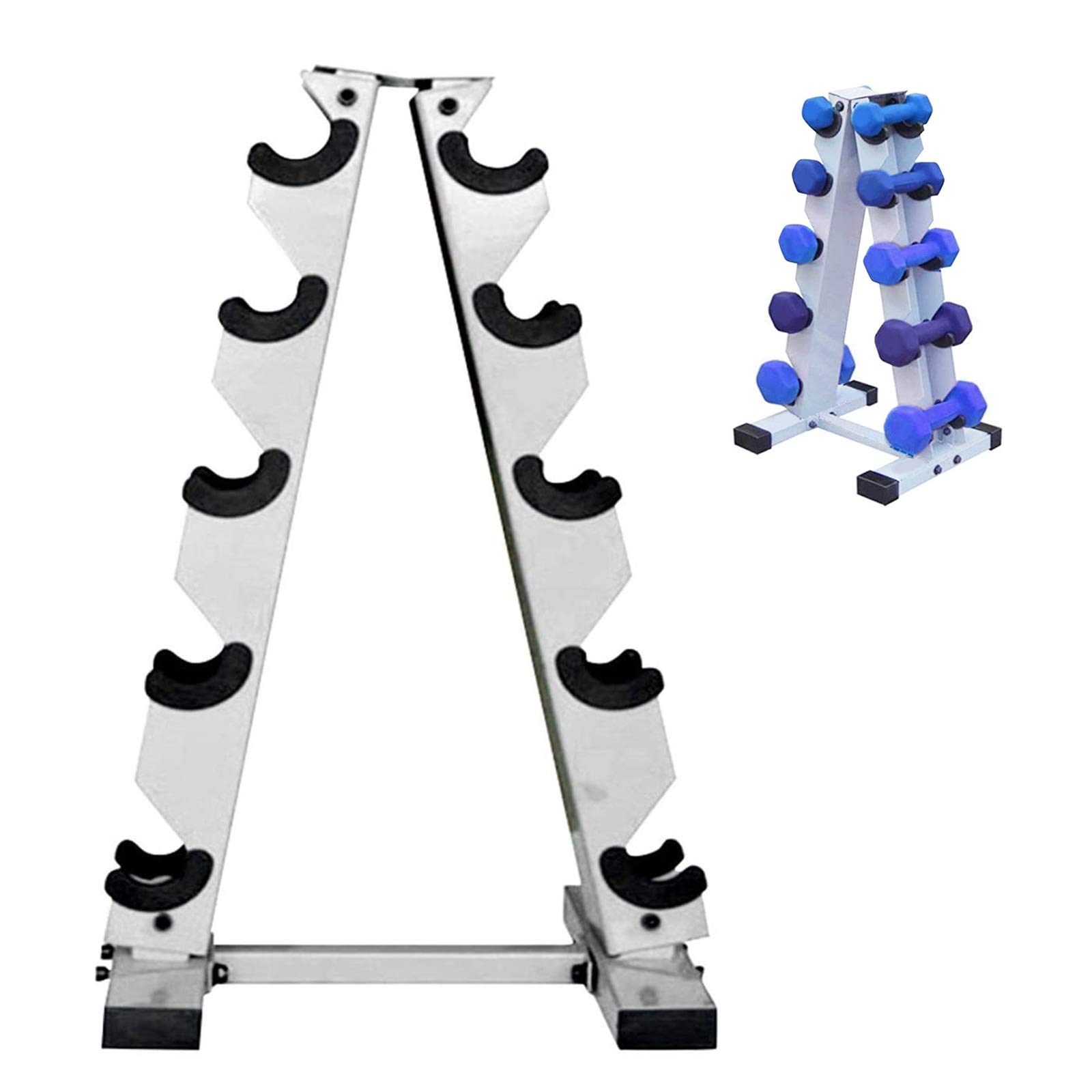 **5-Layer Dumbbell Rack - Compact & Durable Dumbbell Organizer for Home Gym - Perfect for Dumbbells, Kettlebells & Fitness Equipment - Space-Saving Storage Solution for Garage, Basement & Home Workouts**