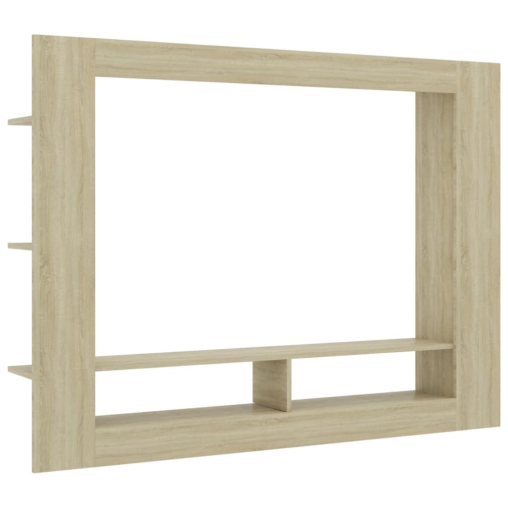Sonoma Oak TV Stand with Storage - Engineered Wood Media Console for Living Room, Bedroom & Home Entertainment - Perfect for TVs, HiFi Systems & Gaming Setups