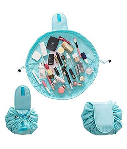 Portable Large Capacity Drawstring Makeup Bag - Waterproof Cosmetic Organizer Pouch for Women | Travel Toiletry Bag for Cosmetics, Brushes & Skincare | Perfect for Vacation, Gym & Daily Use