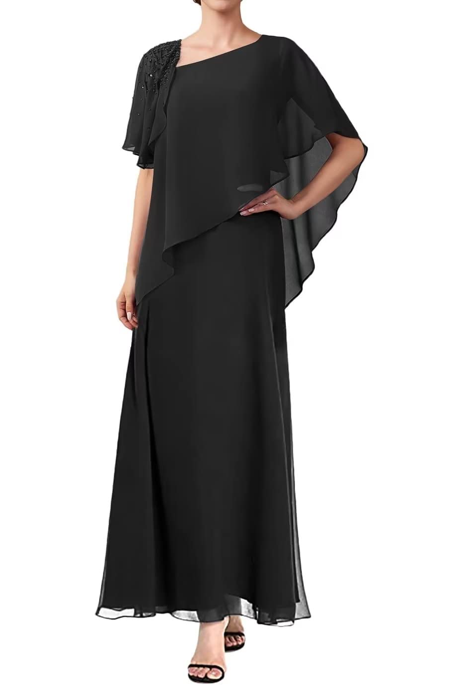 Elegant Chiffon Mother of The Bride Dresses - Long Maxi Formal Evening Gown for Women | Wedding Guest Dress LD0147 | Perfect for Weddings, Galas & Special Occasions