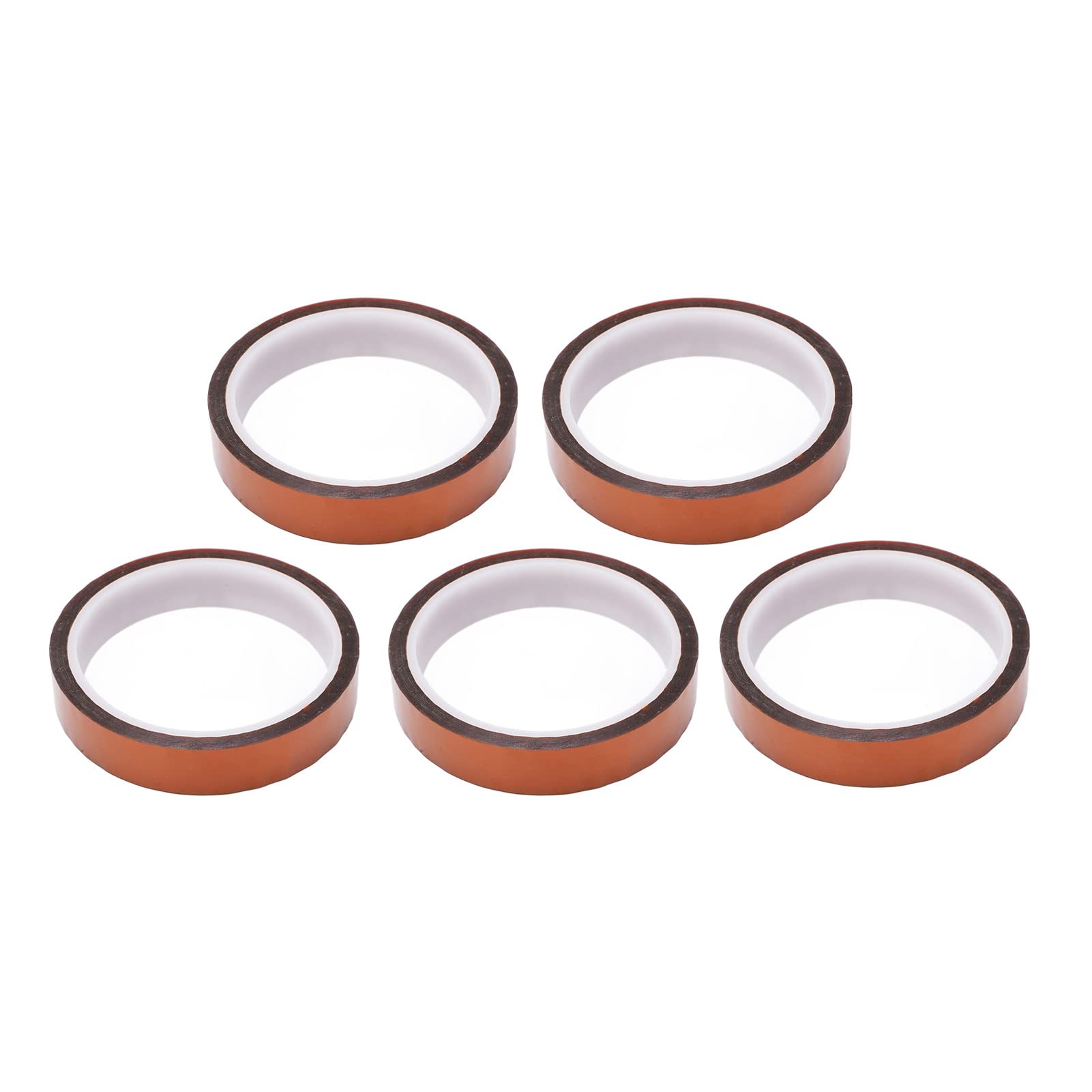 5Pcs High-Temperature Polyimide Tape - Heat Resistant, No Residue Adhesive for Electronic Welding & Insulation Protection | Perfect for PCB Repair, 3D Printing & DIY Projects