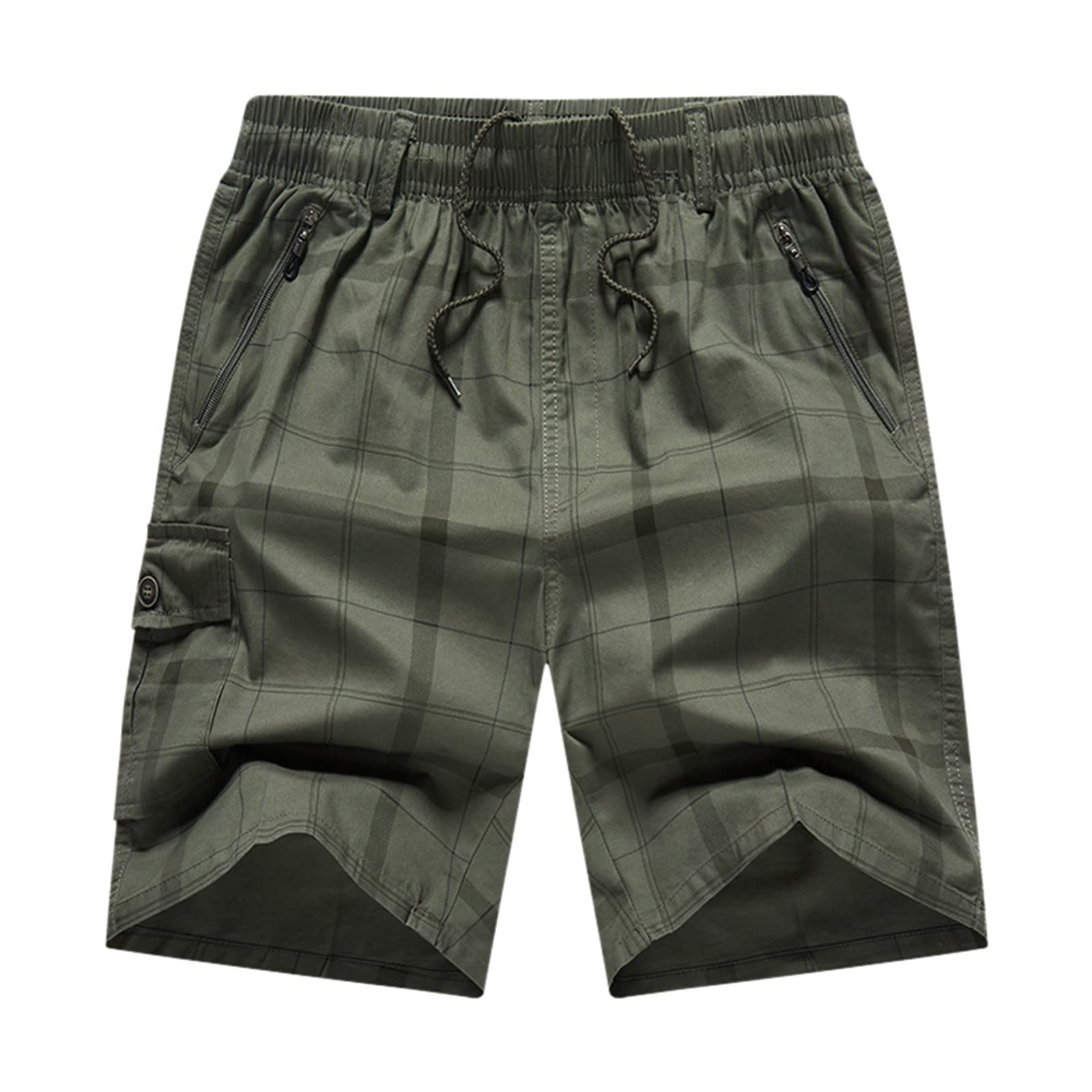 **LindoMaker Men's 7 Inch Inseam Bermuda Shorts - Plus Size Comfortable Workout & Running Shorts for Gym, Travel & Outdoor Activities**