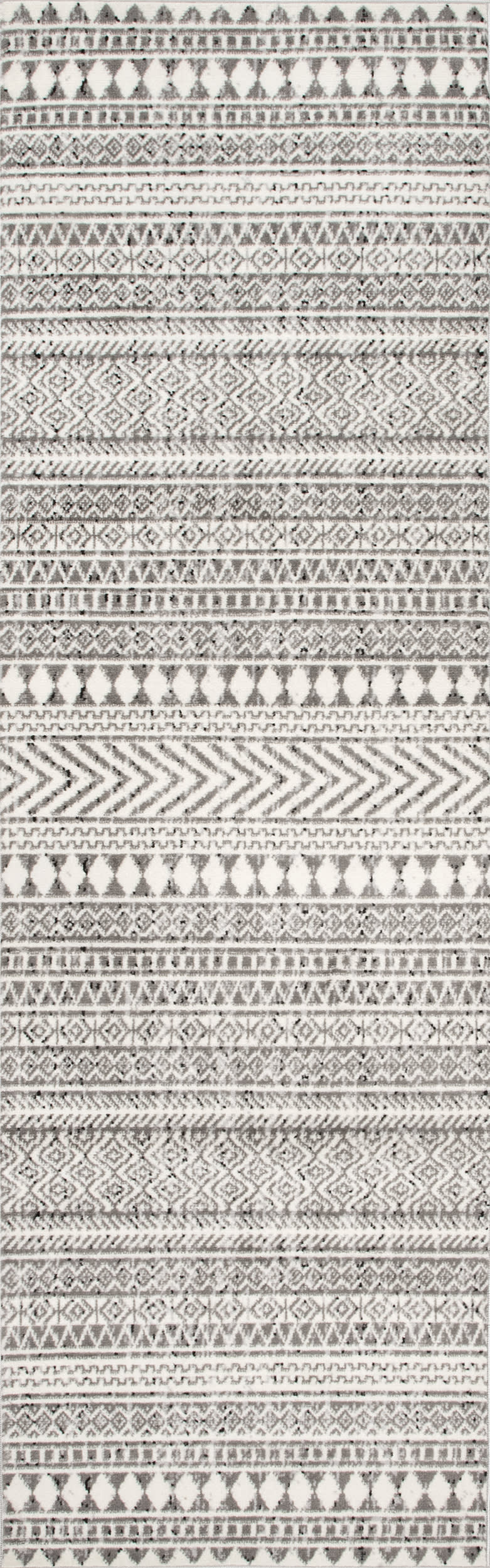 Stylish Devin Geometric Banded Area Rug in Grey - Perfect for Living Room, Bedroom & Office Decor