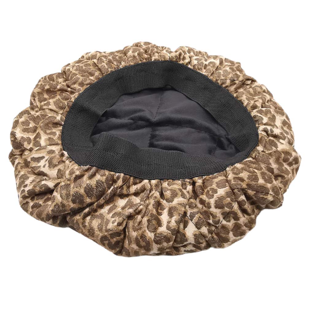 EXCEART Microwaveable Flaxseed Heat Cap for Deep Hair Conditioning - Leopard Print Thermal Cap for Moisturizing & Nourishing Hair - Perfect for At-Home Hair Treatments & Salon-Quality Results