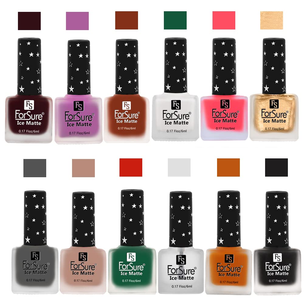 ForSure® Long Lasting Nail Polish Set - 12 Vibrant Colors (6ml Each) | Chip-Resistant, Quick-Dry Formula | Perfect for Salon, Home Manicures & Gift Giving