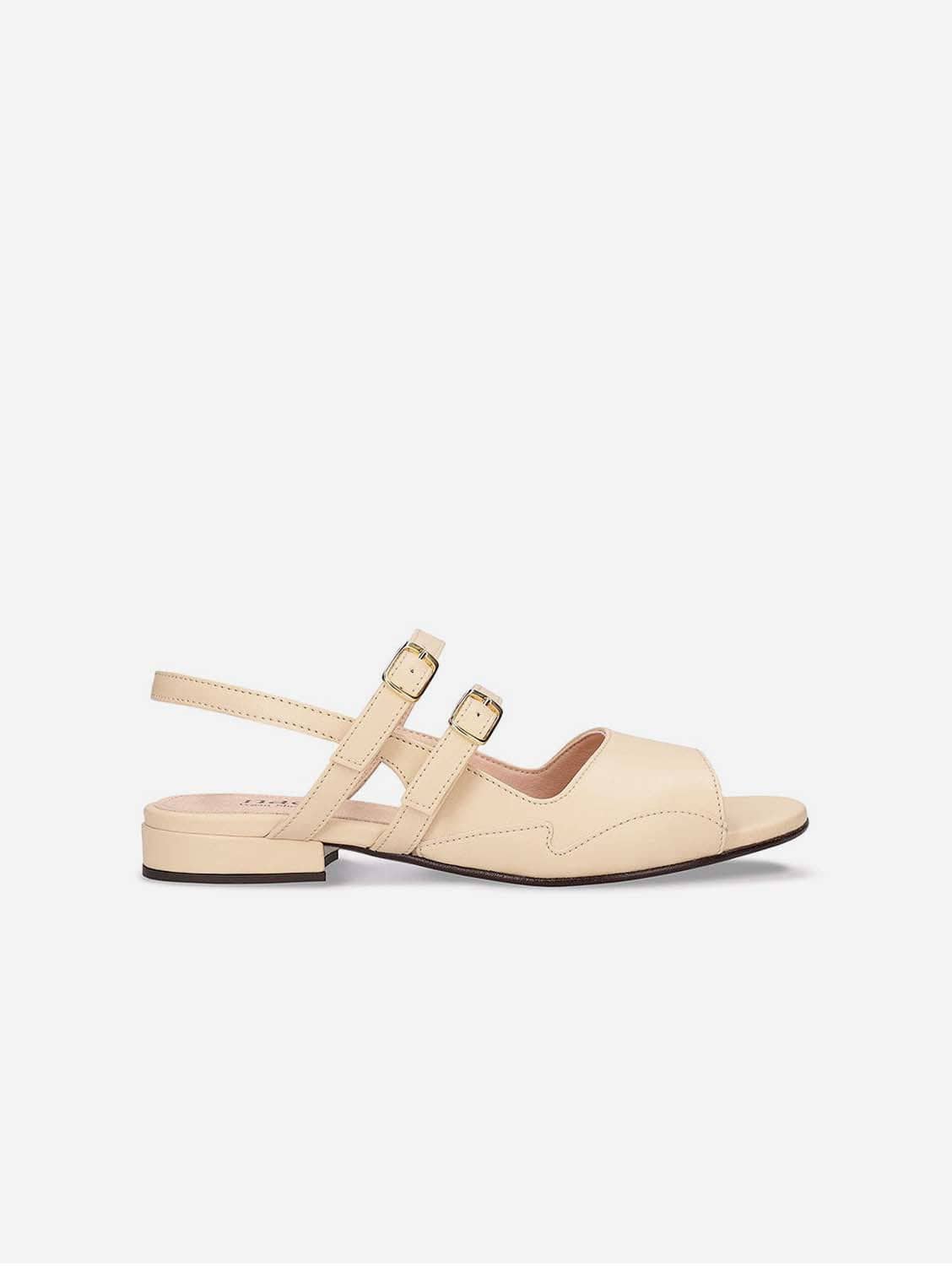 Pax Vegan Apple Leather Slingback Sandals for Women | Comfortable Beige Summer Shoes | Perfect for Beach, Vacation & Casual Outings