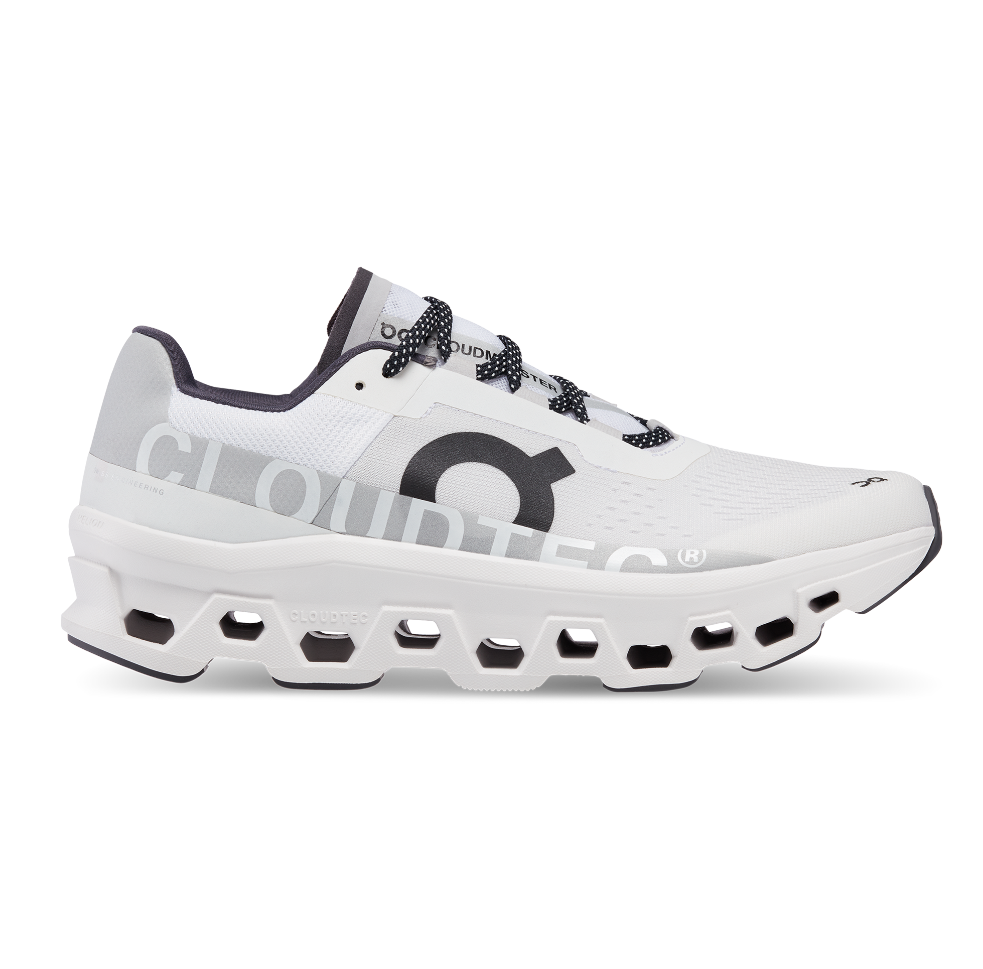 On Running Men's Cloudmonster Running Shoes - All White | Lightweight Cushioned Sneakers for Jogging, Gym Workouts & Daily Wear