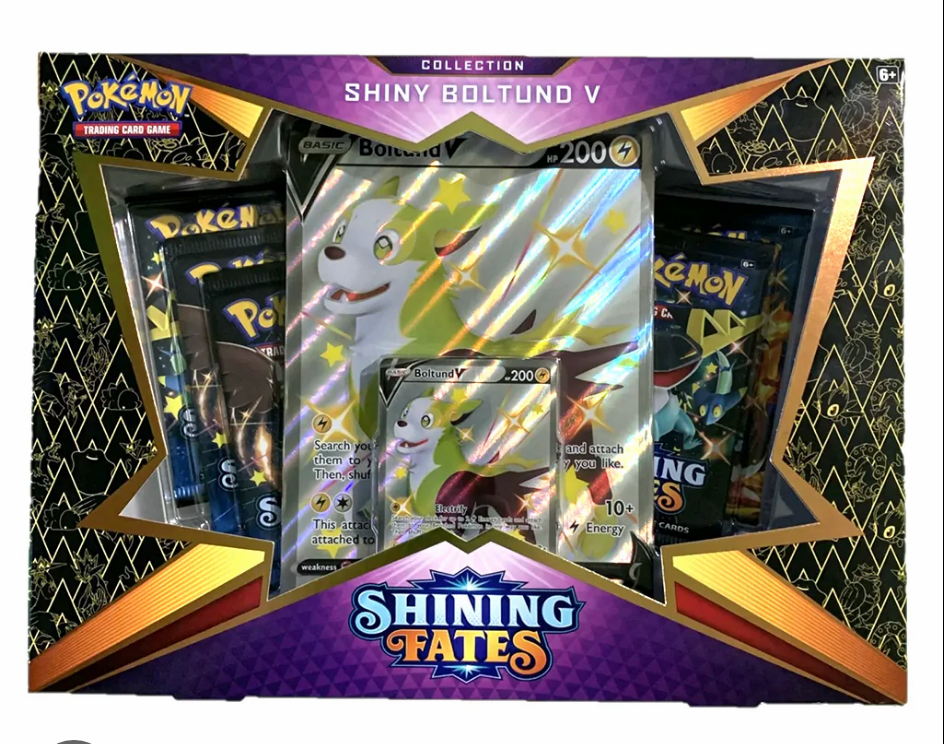 Shining Fates Pokemon TCG Booster Pack - Shiny Boltund V Rare Card | Collectible Trading Cards for Players & Fans | Perfect for Battles, Gifts & Display