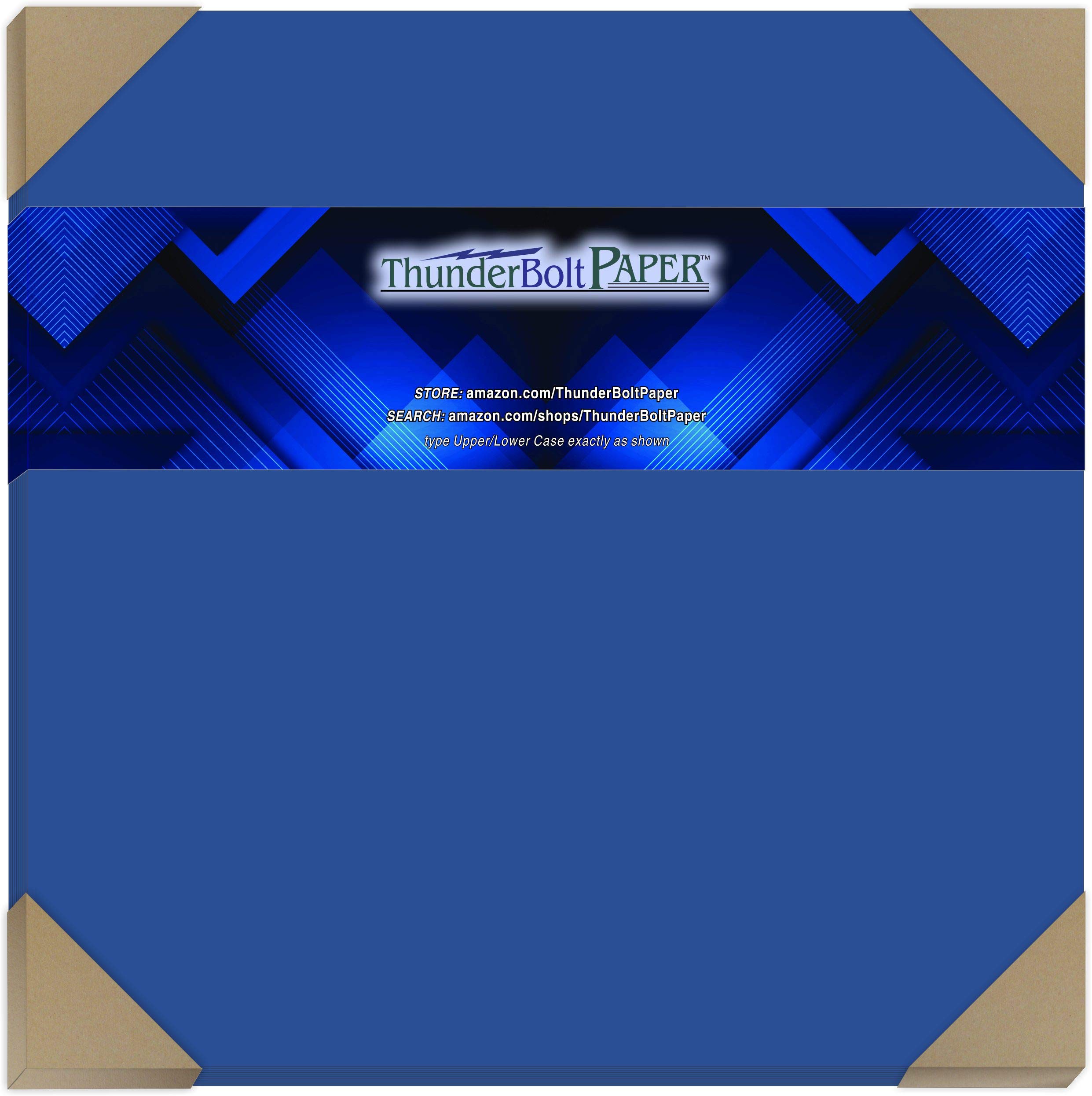 25-Pack Royal Blue 65# Cardstock Paper Sheets - 12 x 12 Inches Scrapbook Album Cover Size - 65 lb Smooth Surface Lightweight Card Stock for DIY Crafts, Scrapbooking, Card Making & Home Decor Projects