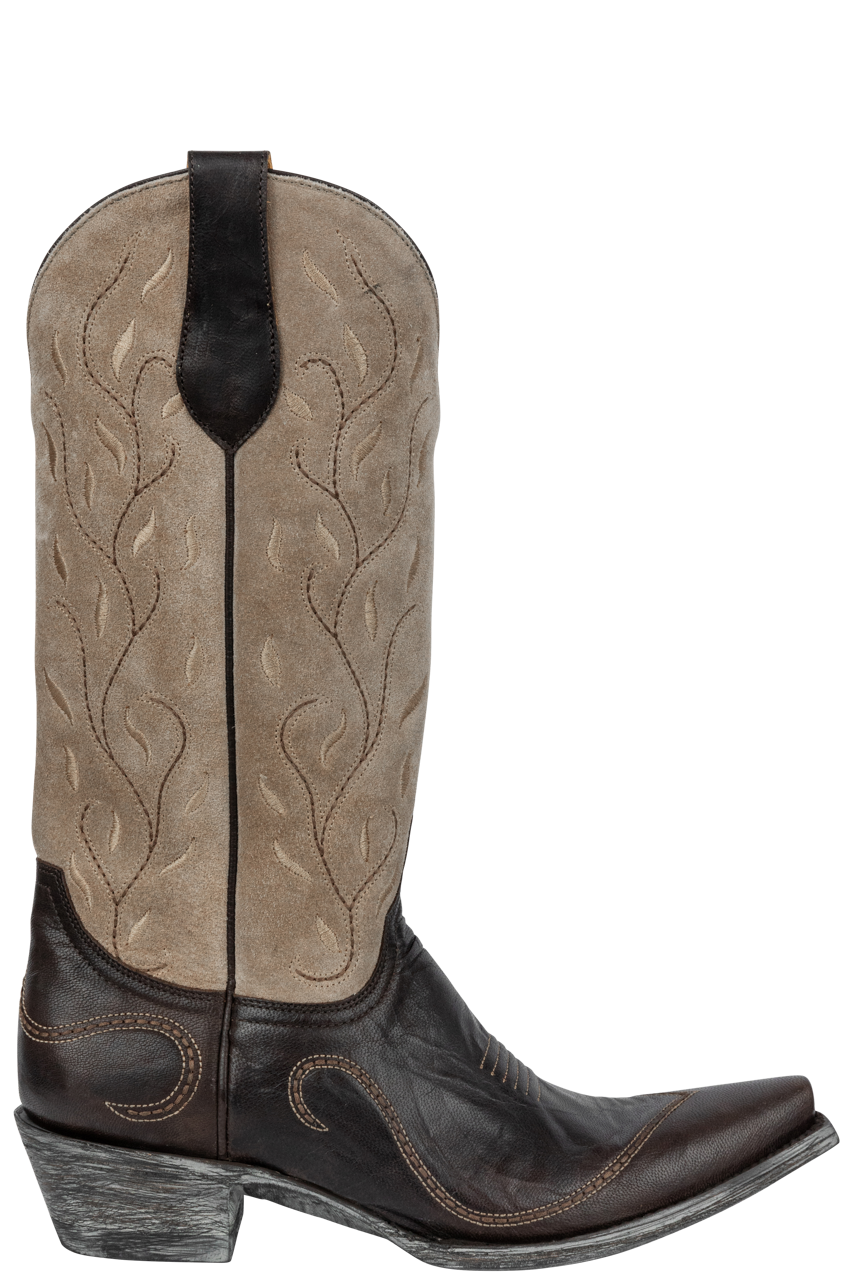 Old Gringo Orense Women's Cowboy Boots - Genuine Goat Leather Western Boots in Chocolate Brown for Country Dancing & Rodeo Events