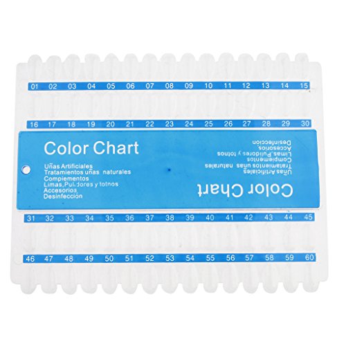 3x Nail Art Color Chart - 60 Colors UV Gel Polish Display Plate for Manicure & Salon Use | Perfect for Nail Technicians, DIY Enthusiasts & Professional Nail Artists