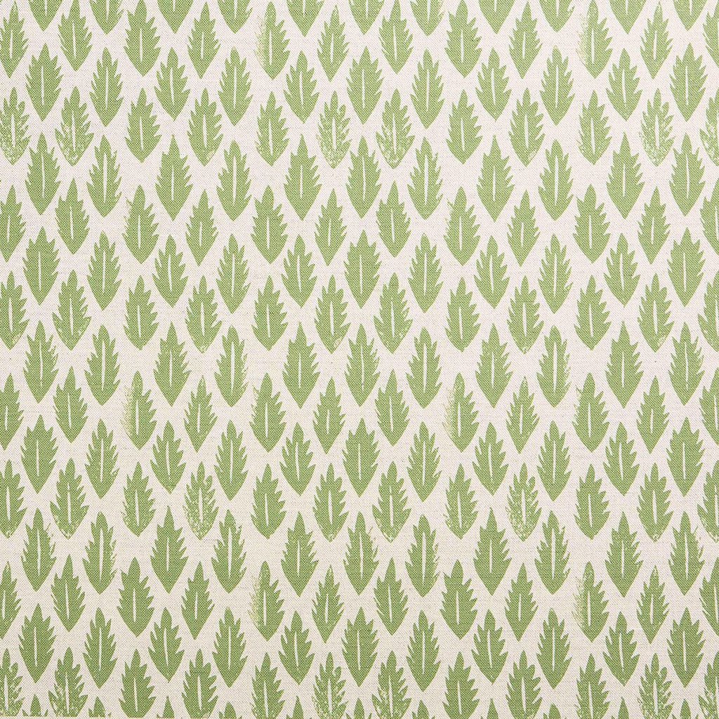 Leaf Printed Linen Cotton Blend Fabric - Soft & Breathable Material for Dresses, Curtains & Home Decor