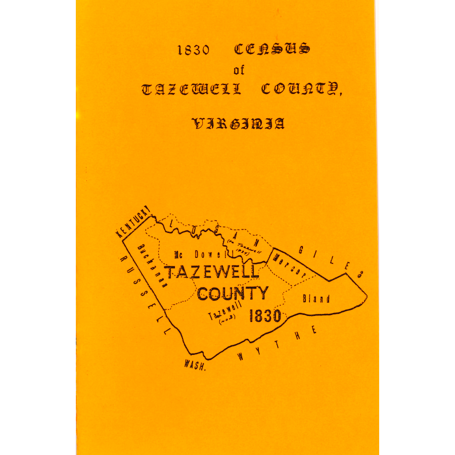 1830 Tazewell County Virginia Census Records - Genealogy & Family History Research for Ancestral Search | Perfect for Historical Research, Family Tree Projects, and American History Studies