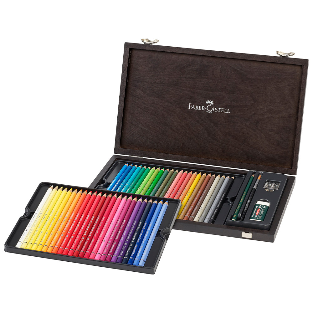 Faber-Castell Albrecht Dürer 48-Piece Watercolor Pencils Set in Wooden Case - Professional Artist Grade Colored Pencils for Sketching, Drawing & Watercolor Painting