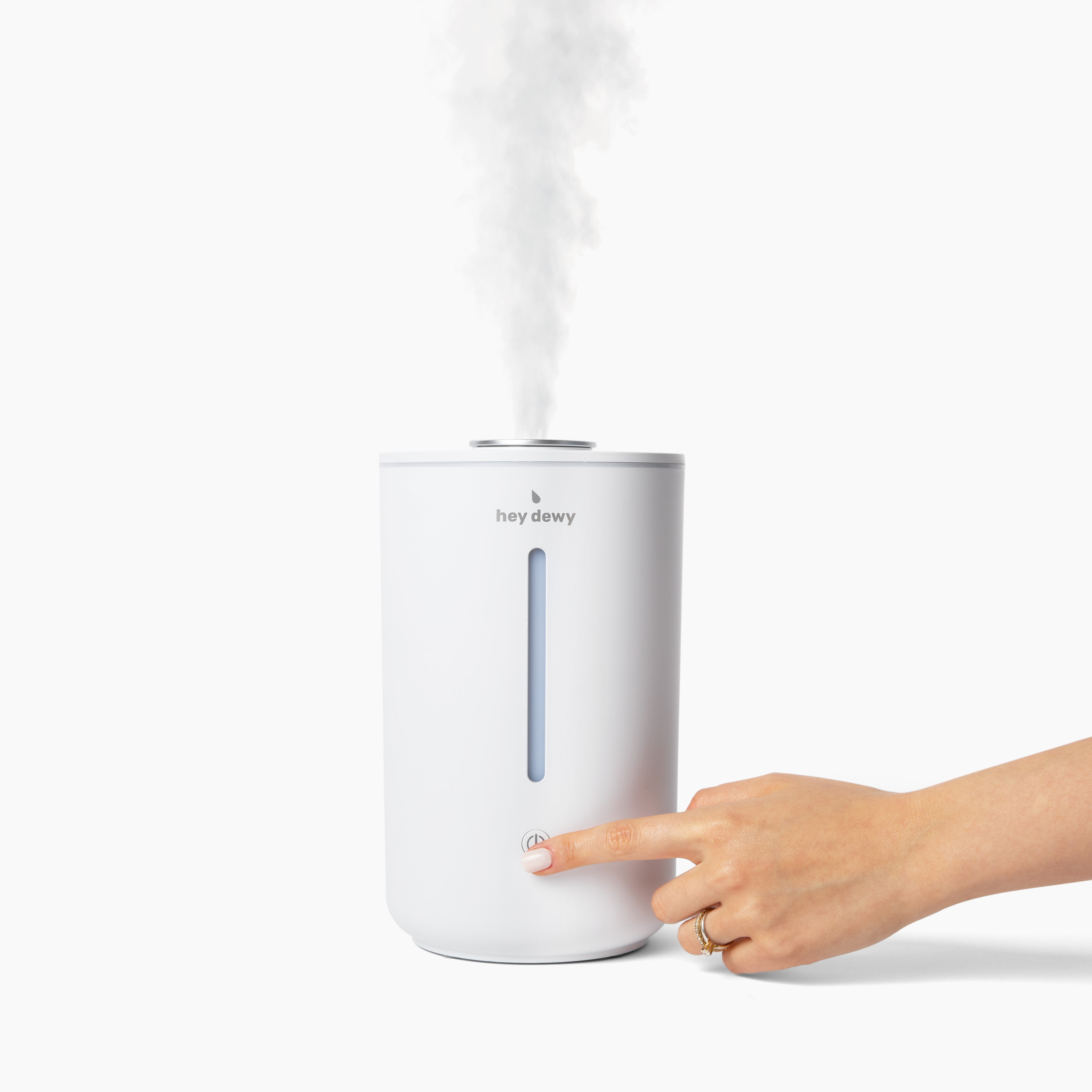 Hey Dewy Wellness Humidifier - Ultrasonic Cool Mist Humidifier for Bedroom, Nursery & Office - Quiet Air Moisturizer with Essential Oil Diffuser for Dry Skin, Allergies & Better Sleep