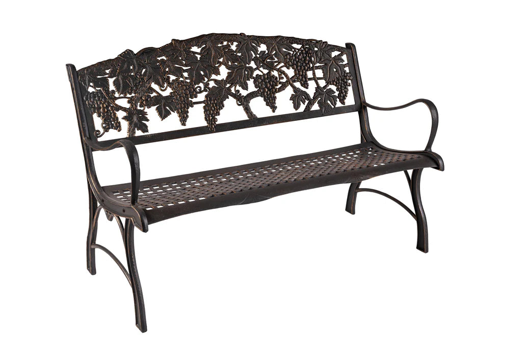 Premium Outdoor Grape Bench - Durable Garden Seating for Patio, Backyard & Vineyards - Perfect for Relaxing and Entertaining Outdoors