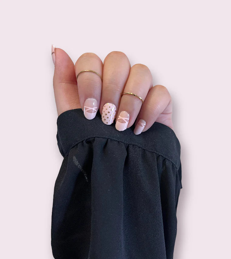 Little Ballerina Nail Wraps - Self-Adhesive Nail Stickers for Girls & Women - Easy DIY Nail Art Decals for Parties, Weddings & Special Occasions