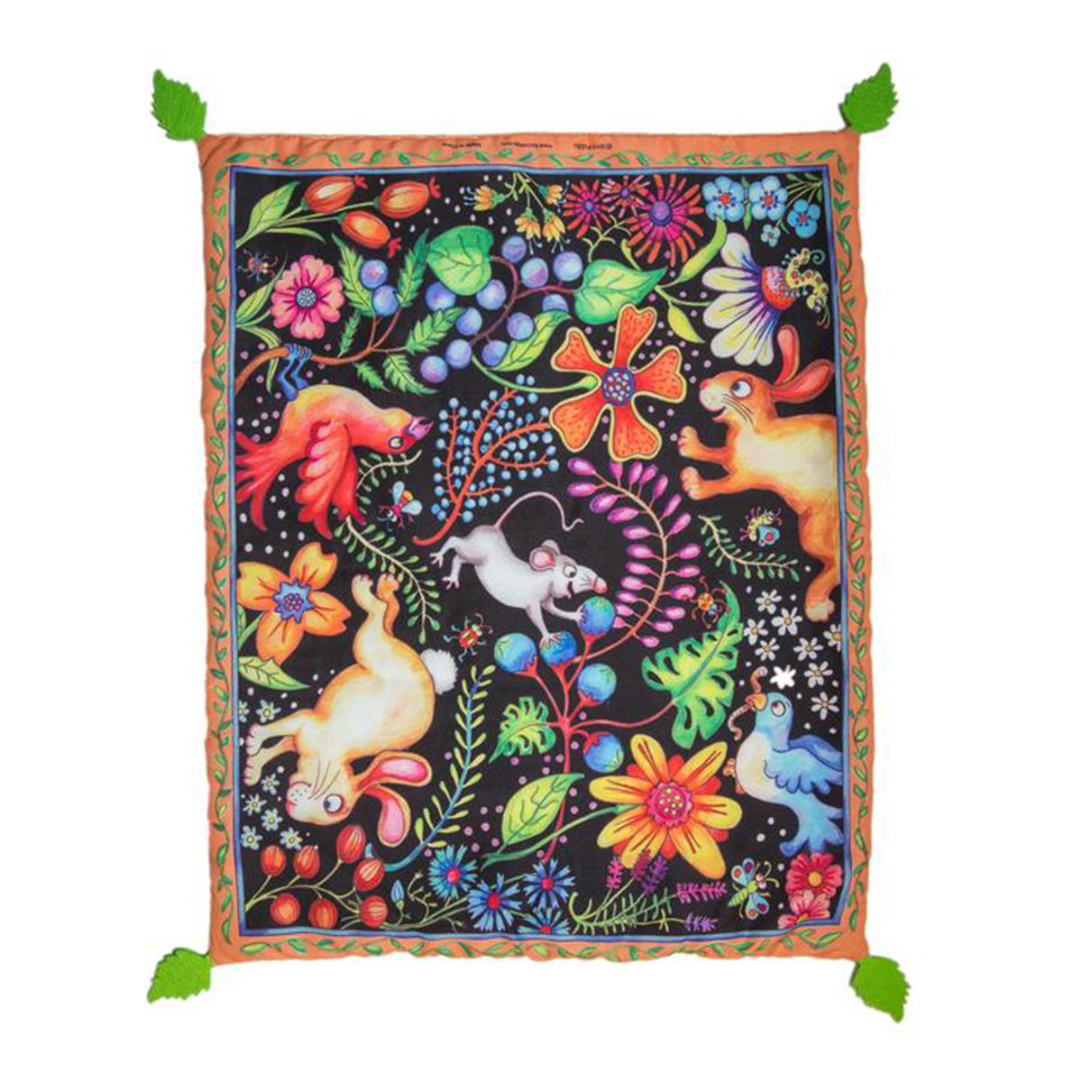 Fuzzu Summer Dream Kitty Carpet - Soft Black Cat Toy for Play & Cuddling - Perfect for Pet Playtime, Home Decor & Cozy Napping Spots