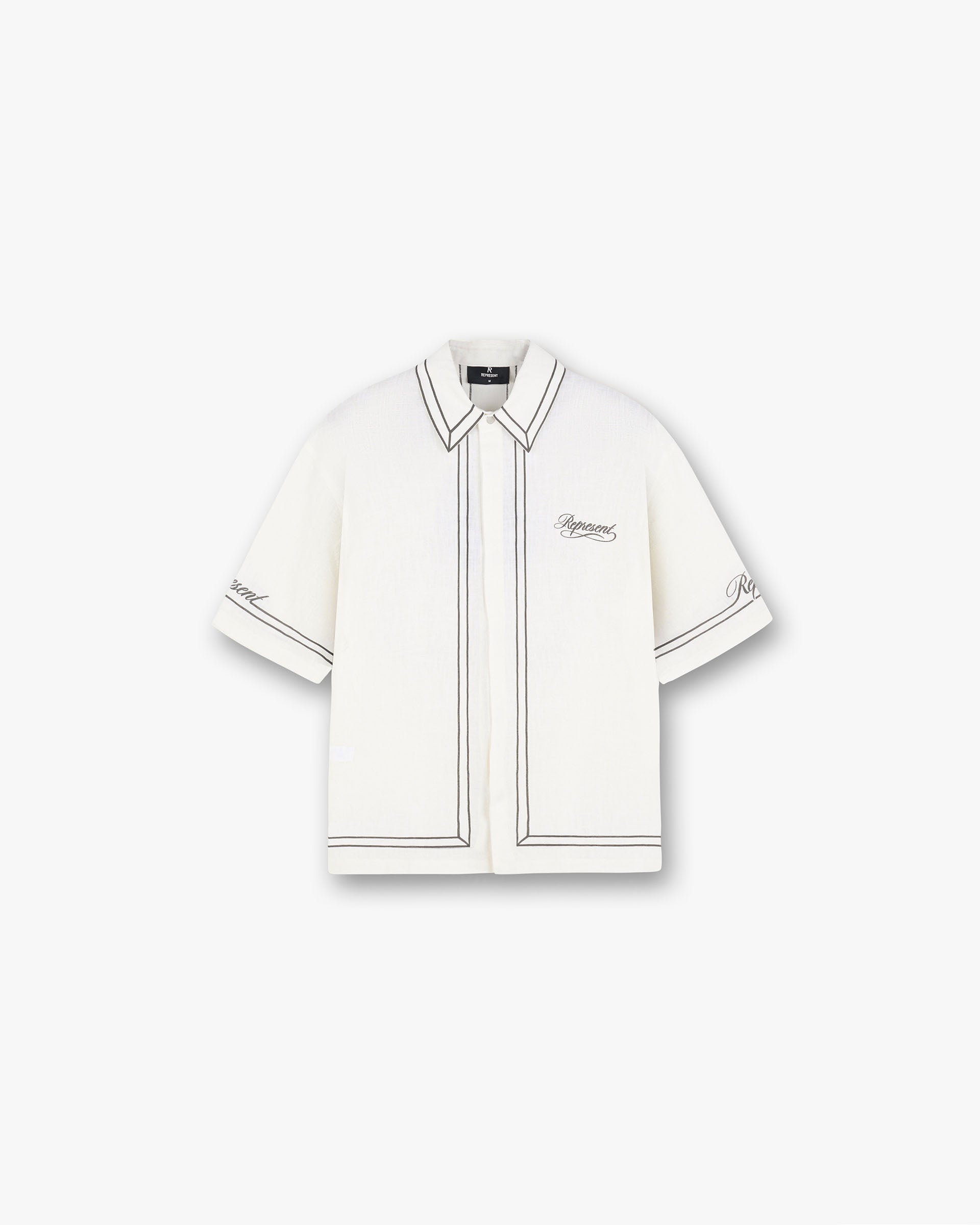 Border Shirt in Whisper White - Stylish & Comfortable Casual Wear for Men & Women | Perfect for Everyday Outfits, Office & Weekend Outings