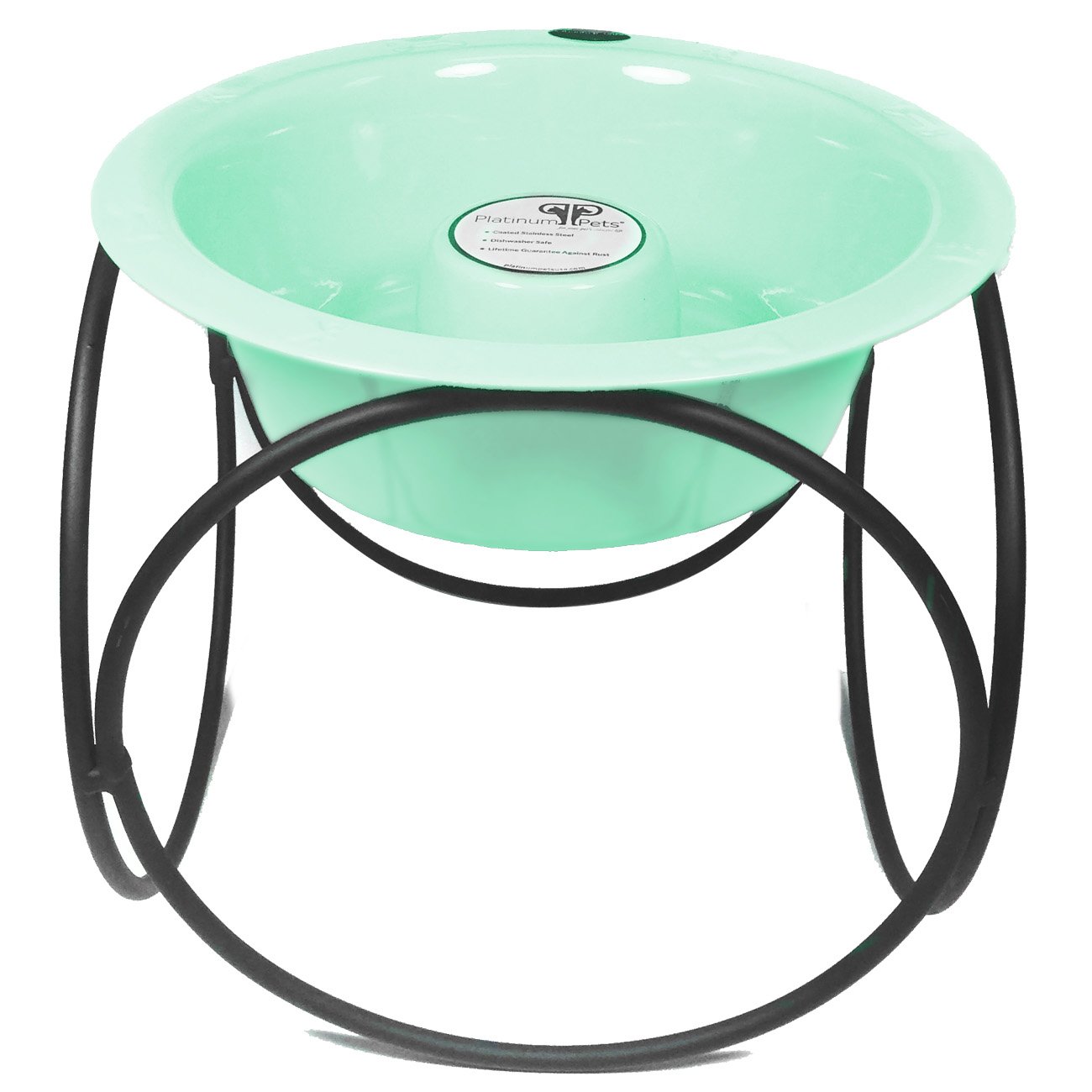 Platinum Pets Slow Feeder Dog Bowl - Stainless Steel Anti-Choke Pet Dish for Fast Eaters, Mint Green - Perfect for Small & Medium Dogs to Prevent Bloat & Improve Digestion During Mealtime