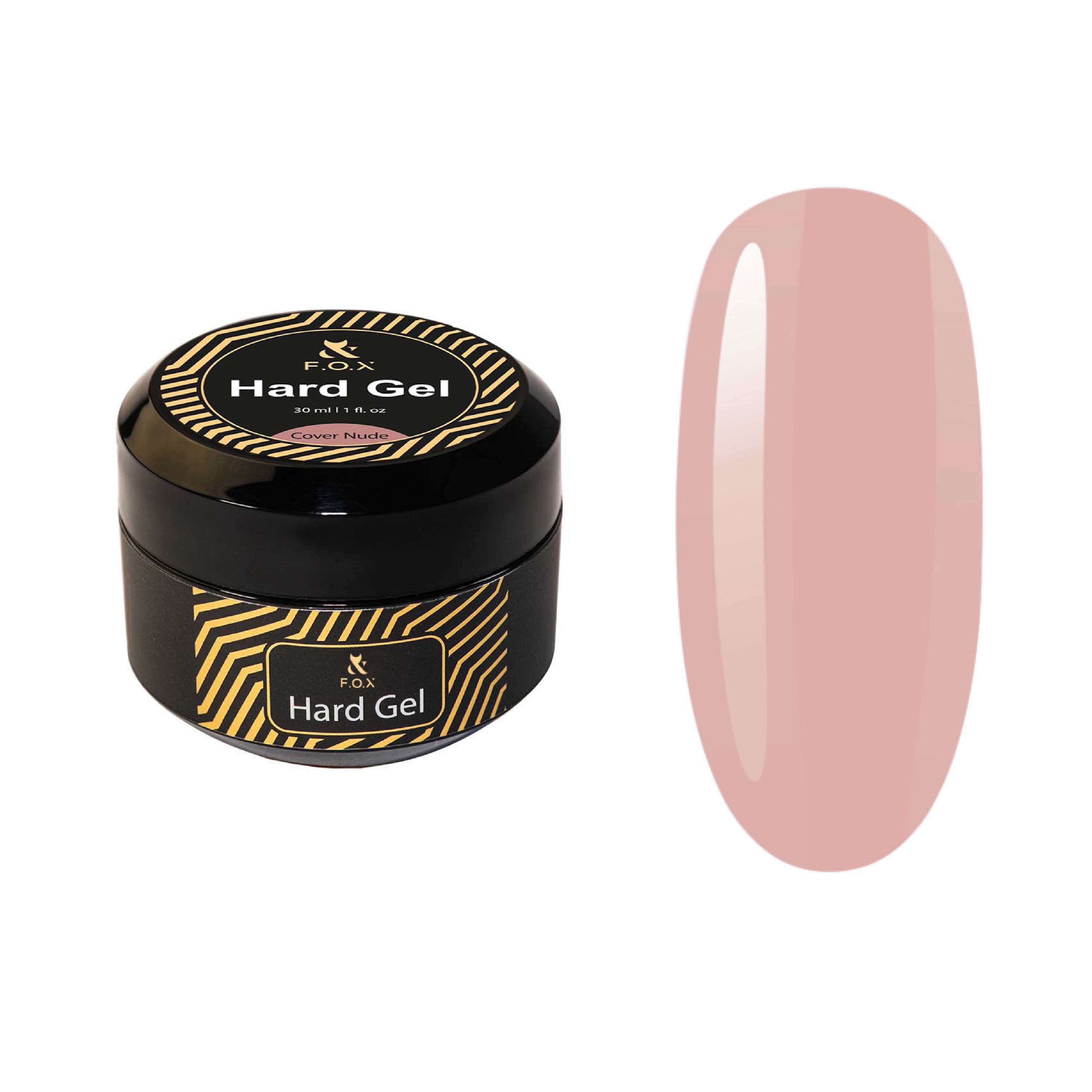 F.O.X Nude Hard Gel Cover 30ml - Professional Nail Polish for Long-Lasting Manicures & Pedicures - Perfect for Salons, Home Use, and Special Occasions