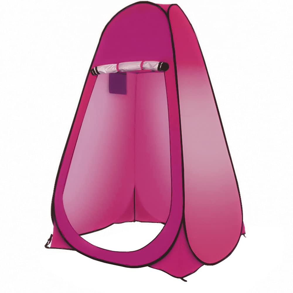BE-STRONG Pop Up Privacy Tent - Portable Camping Toilet & Shower Tent for Outdoor Changing, Dressing, Fishing, Bathing - Instant Setup Changing Room with Carry Bag (Pink) | Perfect for Camping, Hiking, Beach & Outdoor Adventures