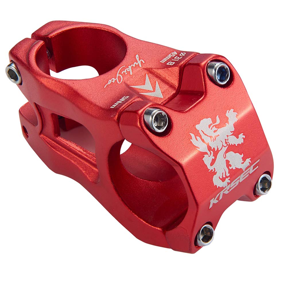 Krsct 45mm 31.8 Bike Stem - Lightweight Aluminum Short Handlebar Stem for Mountain Bike, Road Bike, MTB, BMX, Fixie Gear | Perfect for Commuting, Trail Riding & Urban Cycling