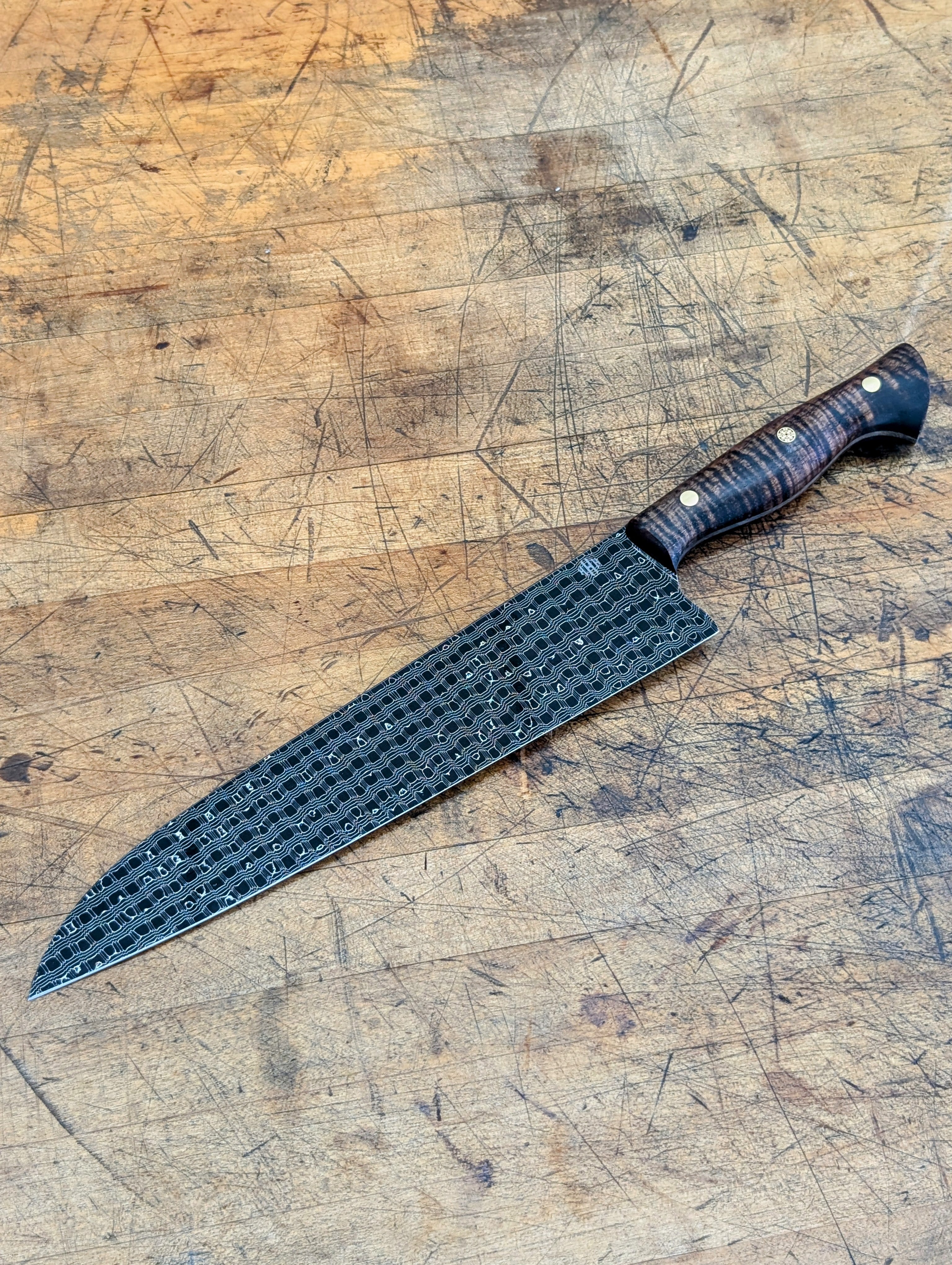 Premium 260mm Reptile Pattern Gyuto Knife - Handcrafted Custom Chef Knife for Professional Cooking & Slicing | Perfect for Sushi, Meat Cutting & Kitchen Prep