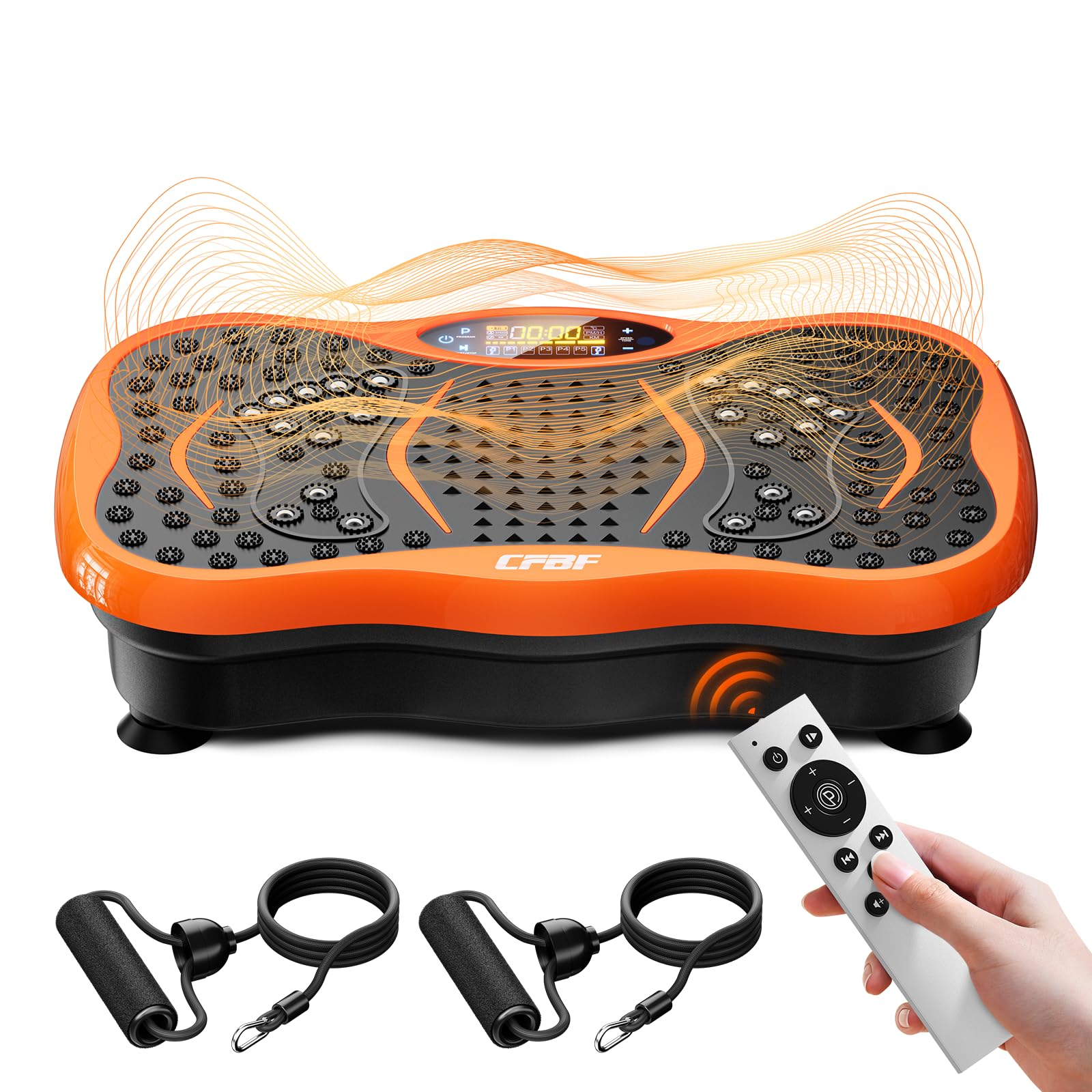 Vibration Plate Exercise Machine for Whole Body Workout - 99 Speed Levels with Resistance Bands - Lymphatic Drainage & Weight Loss Platform - Home Gym Fitness Equipment for Toning, Circulation & Recovery
