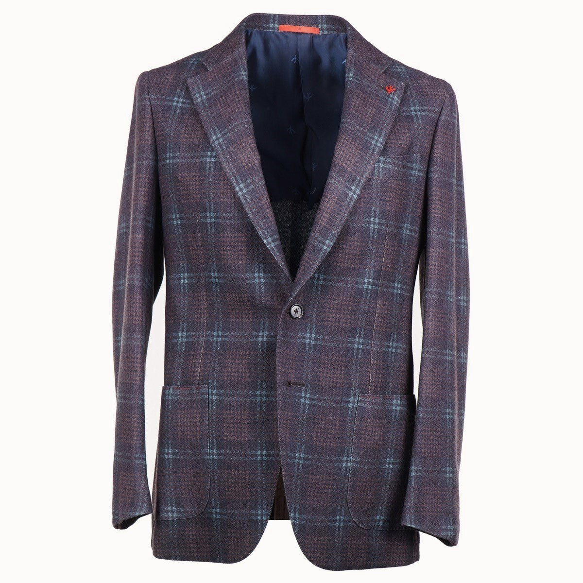 Isaia Men's Flannel Wool Cashmere Sport Coat - Premium Tailored Blazer for Business, Office & Formal Events