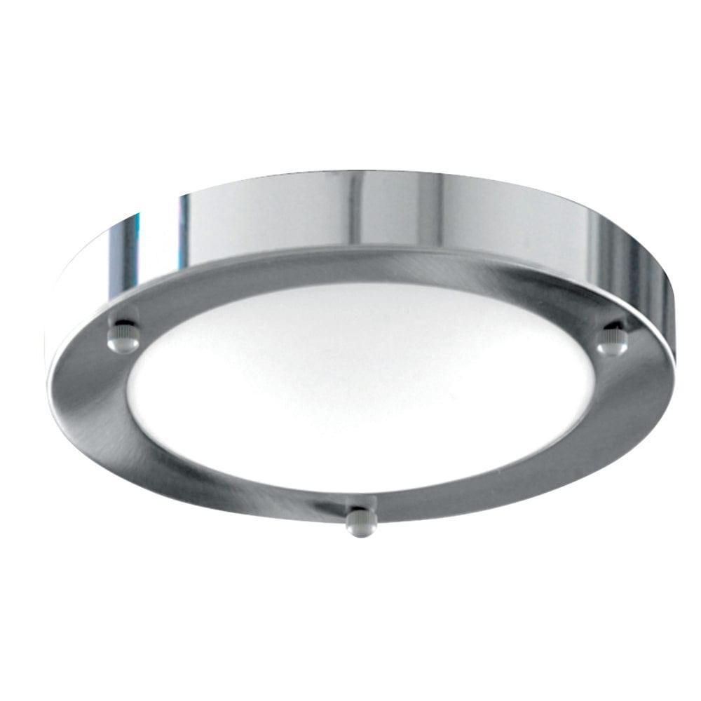 Modern Chrome Flush Mount Ceiling Light for Bathroom - 31cm, Waterproof & Energy Efficient - Perfect for Home, Hotel, and Spa Lighting