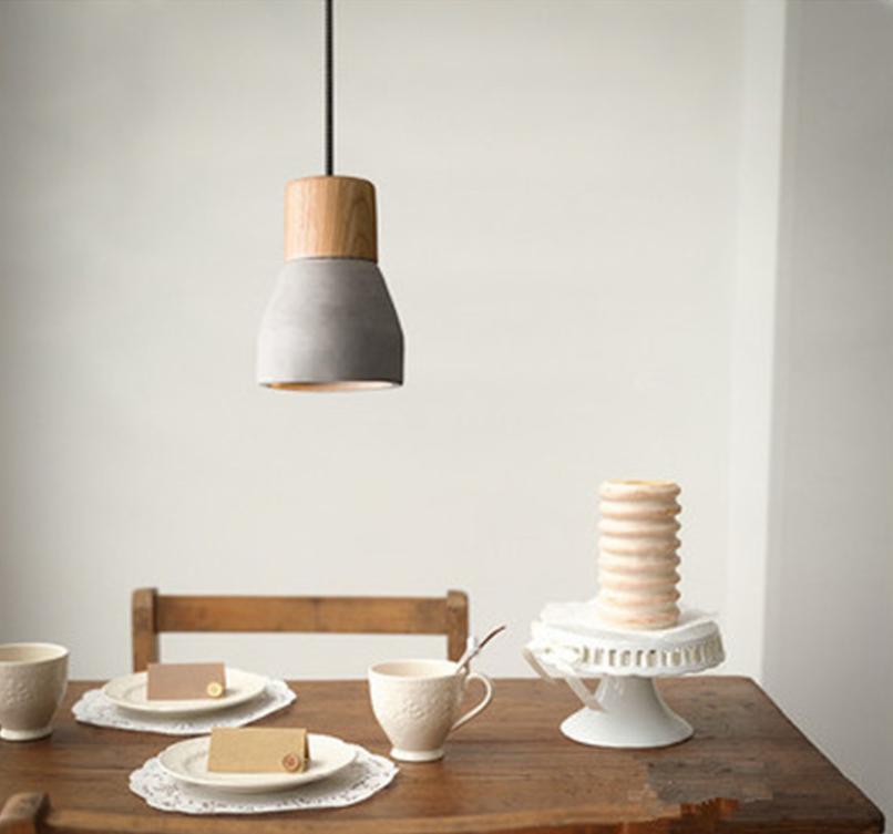 Modern LED Cement Pendant Light - Industrial Style Hanging Fixture for Bar, Restaurant, Dining Room & Kitchen Island Lighting