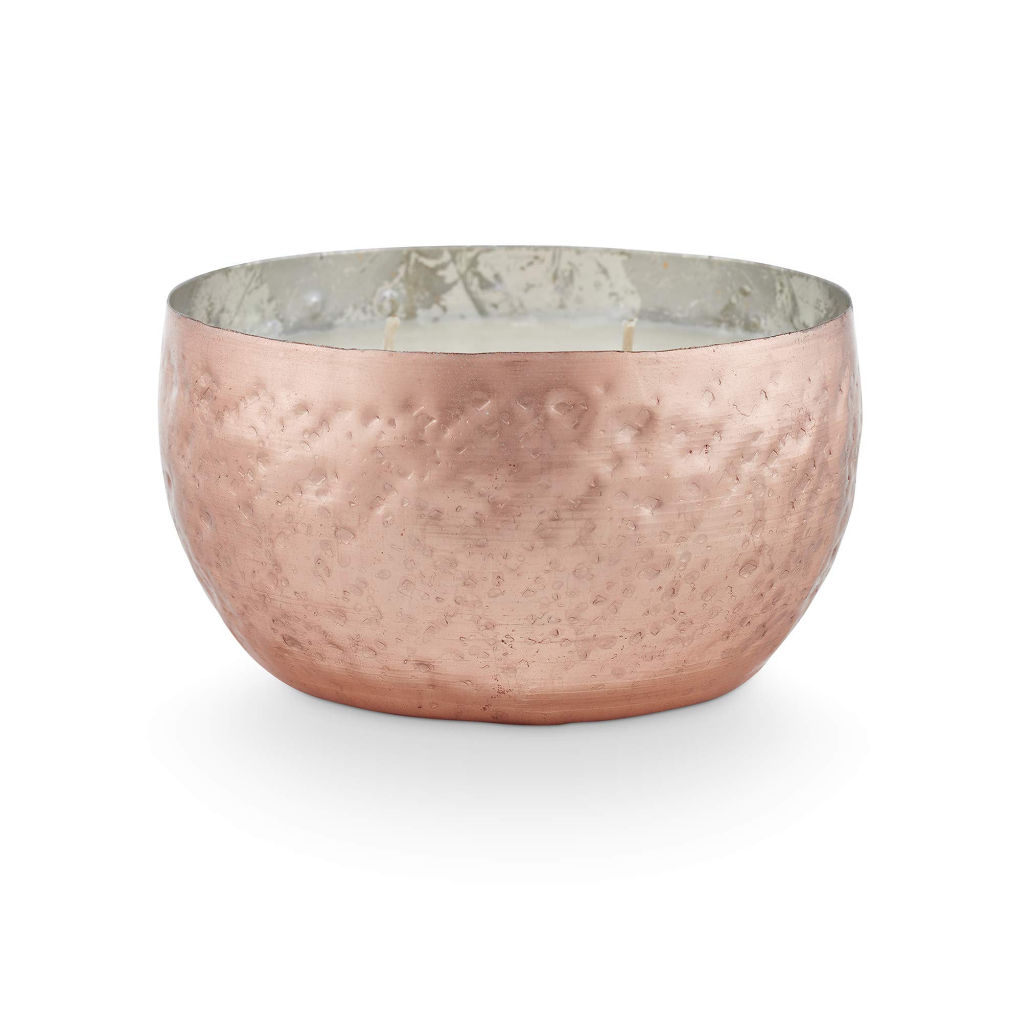 Illume Large Iced Metal Woodfire Scented Candle - Perfect for Home Decor, Relaxation & Romantic Ambiance
