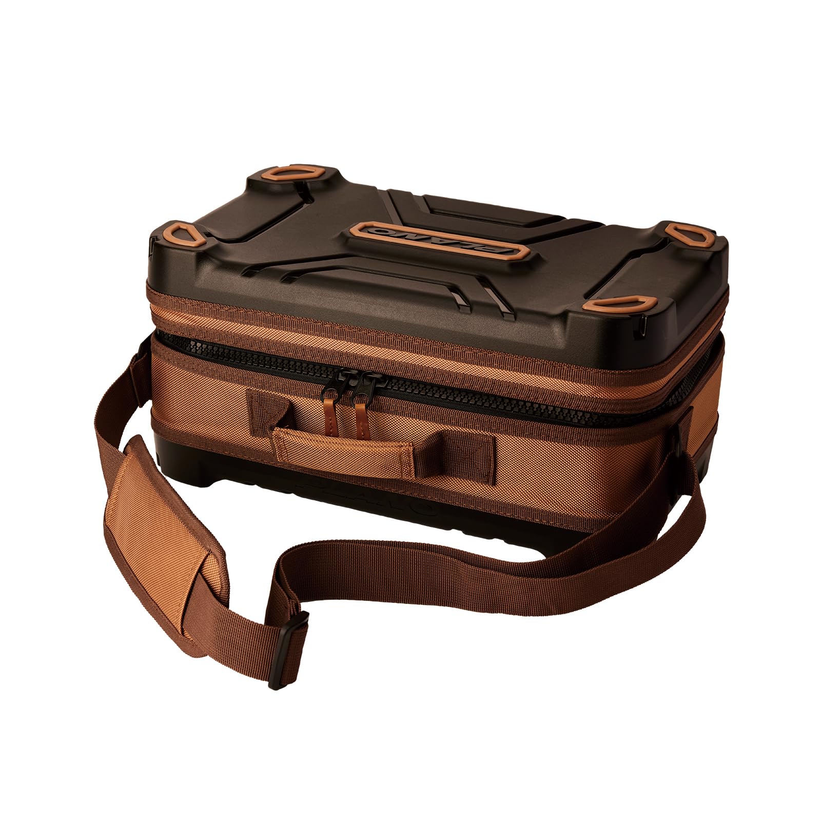 Plano Guide Series Tackle Bag - Premium Fishing Tackle Storage Box with Non-Slip Base & Included Stow Trays | Durable Khaki/Brown/Black Design for Bass, Trout & Saltwater Fishing Gear Organization
