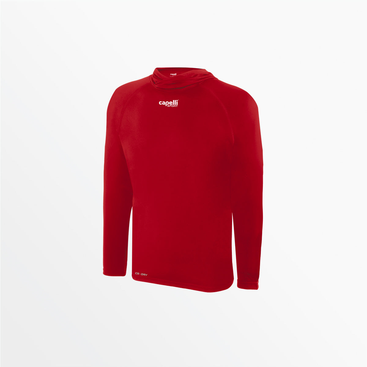 Men's Long Sleeve Hooded T-Shirt - Breathable Polyester Pullover for Gym, Running & Outdoor Activities