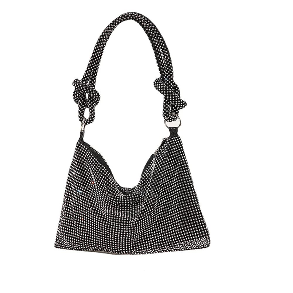 Sparkly Rhinestone Evening Handbags for Women - Elegant Crystal Hobo Purse with Shiny Detailing | Perfect for Parties, Weddings & Special Occasions